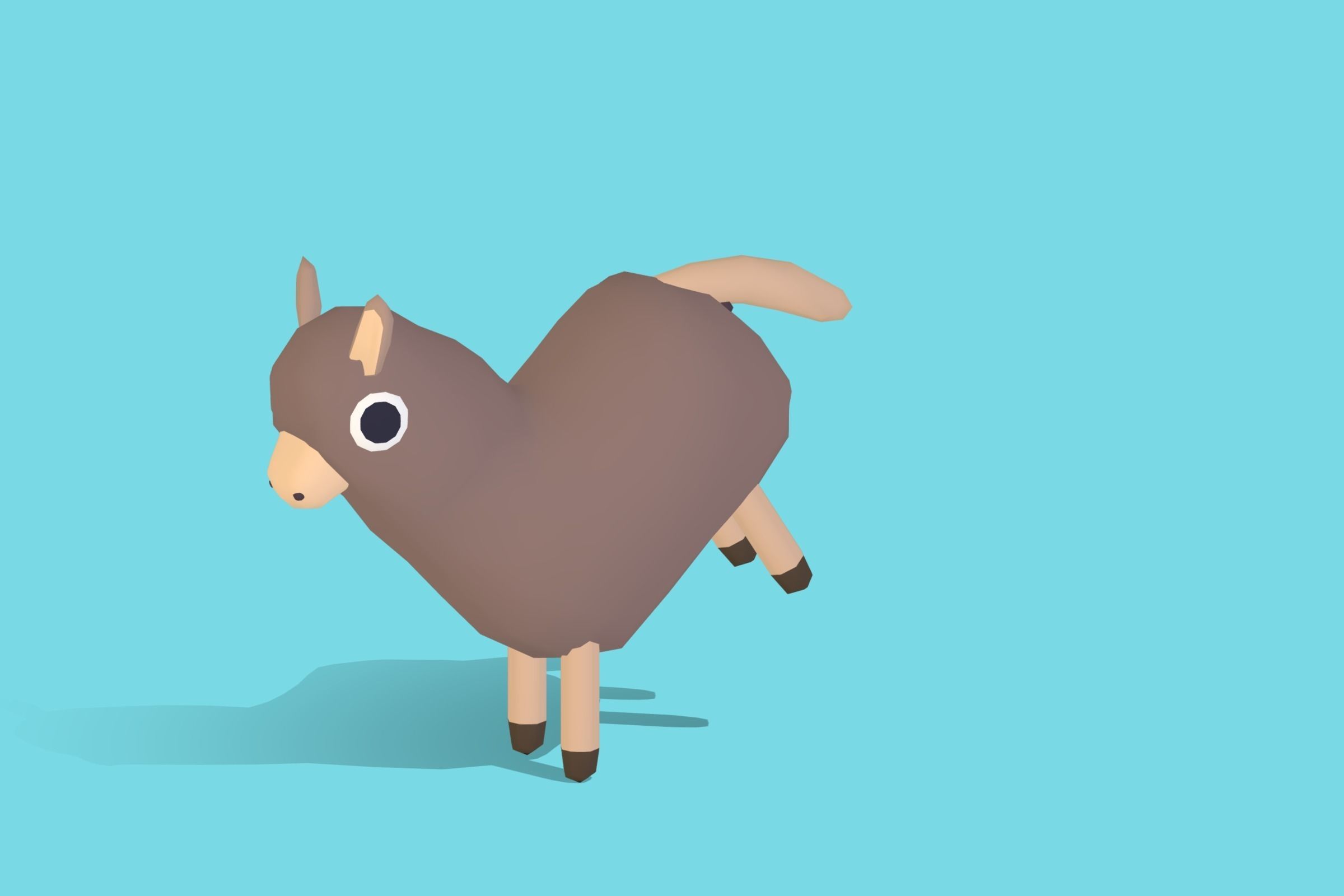 Alpaca - Quirky Series Low-poly 3D model_4