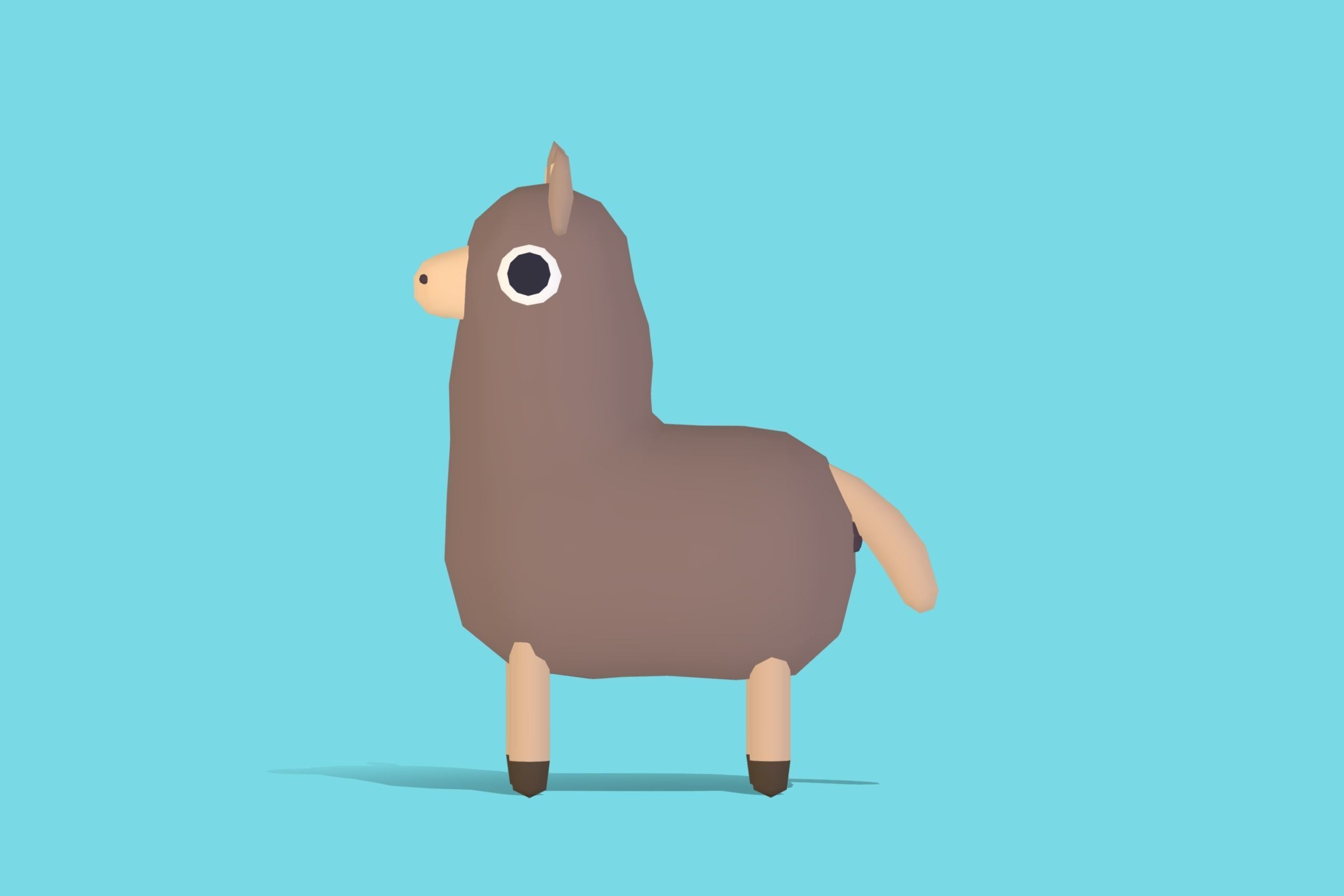 Alpaca - Quirky Series Low-poly 3D model_2