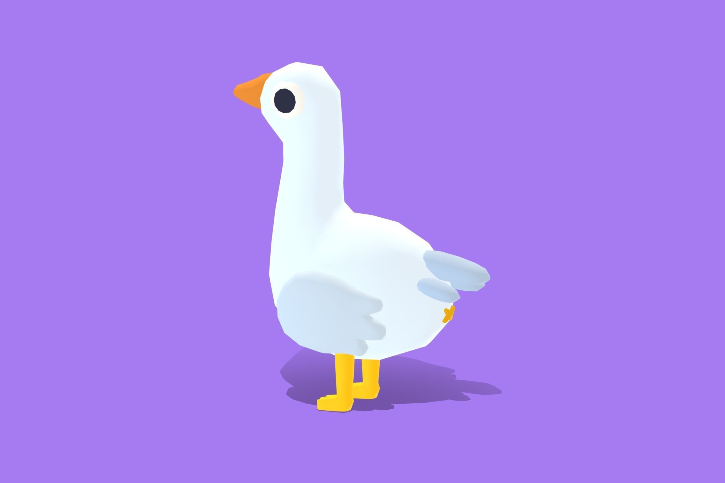 Goose - Quirky Series Low-poly 3D model_1