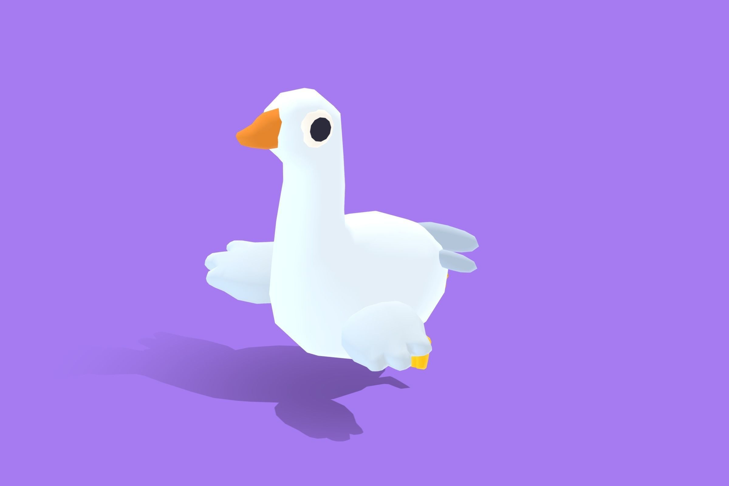 Goose - Quirky Series Low-poly 3D model_3