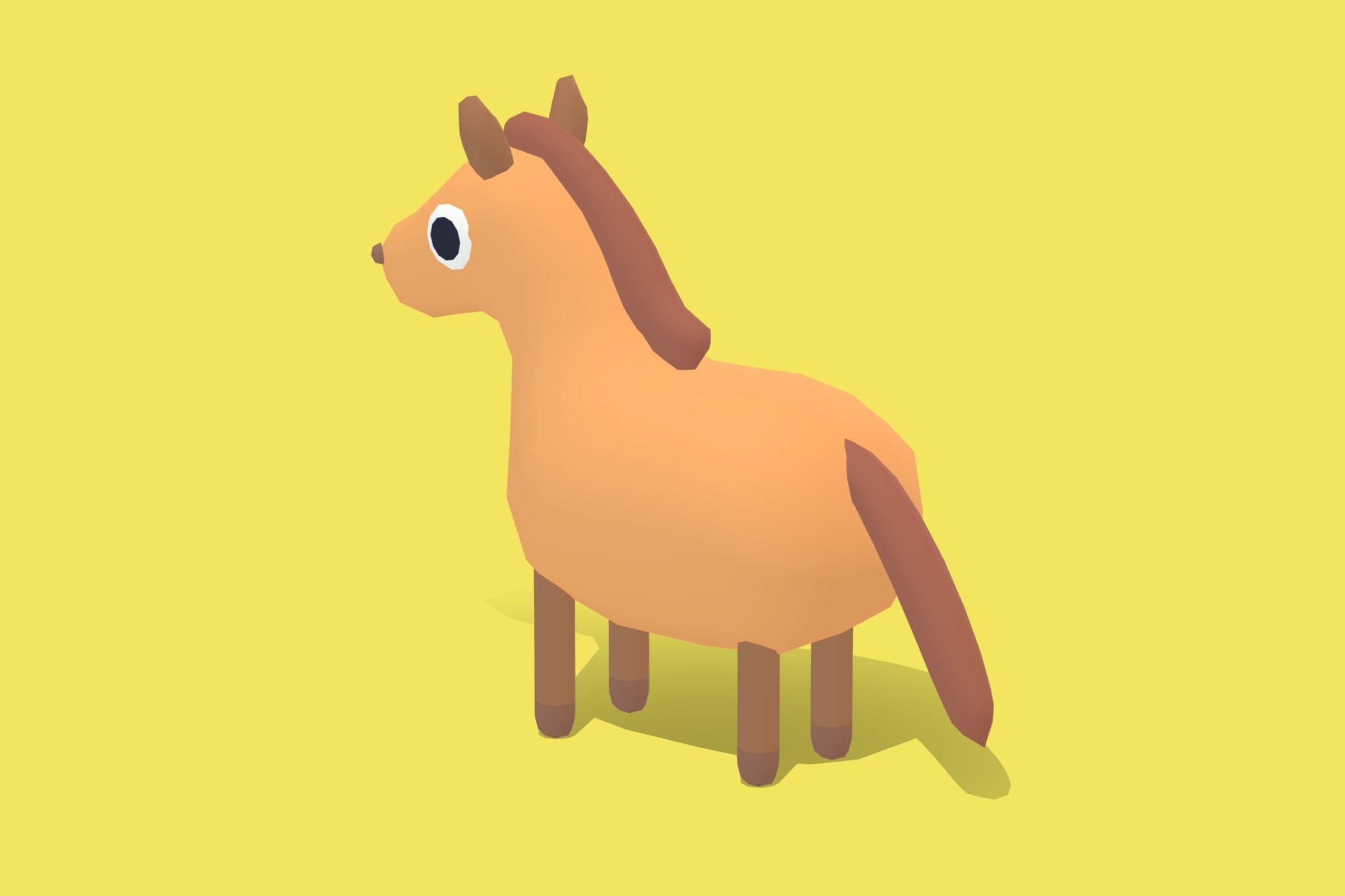 Horse - Quirky Series Low-poly 3D model_1