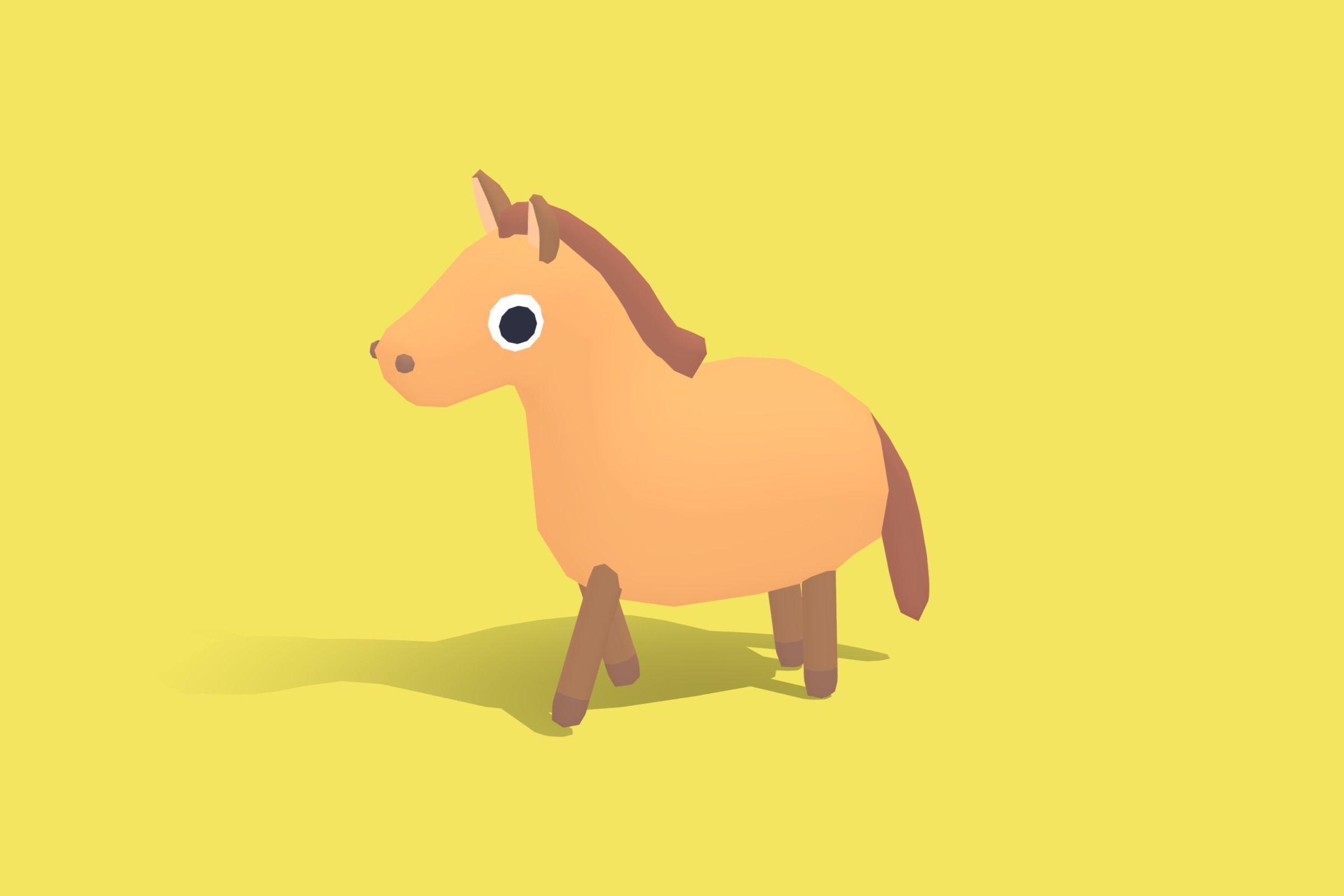 Horse - Quirky Series Low-poly 3D model_7