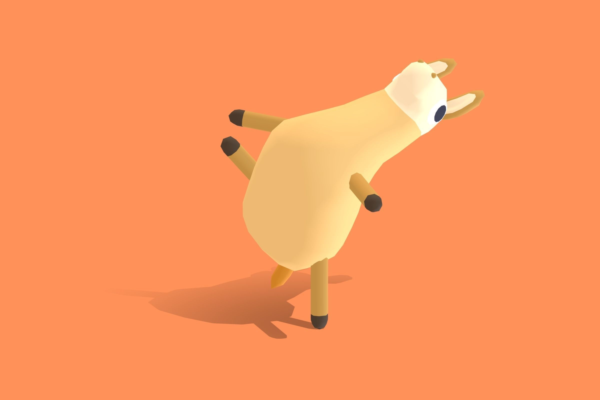Llama - Quirky Series Low-poly 3D model_7