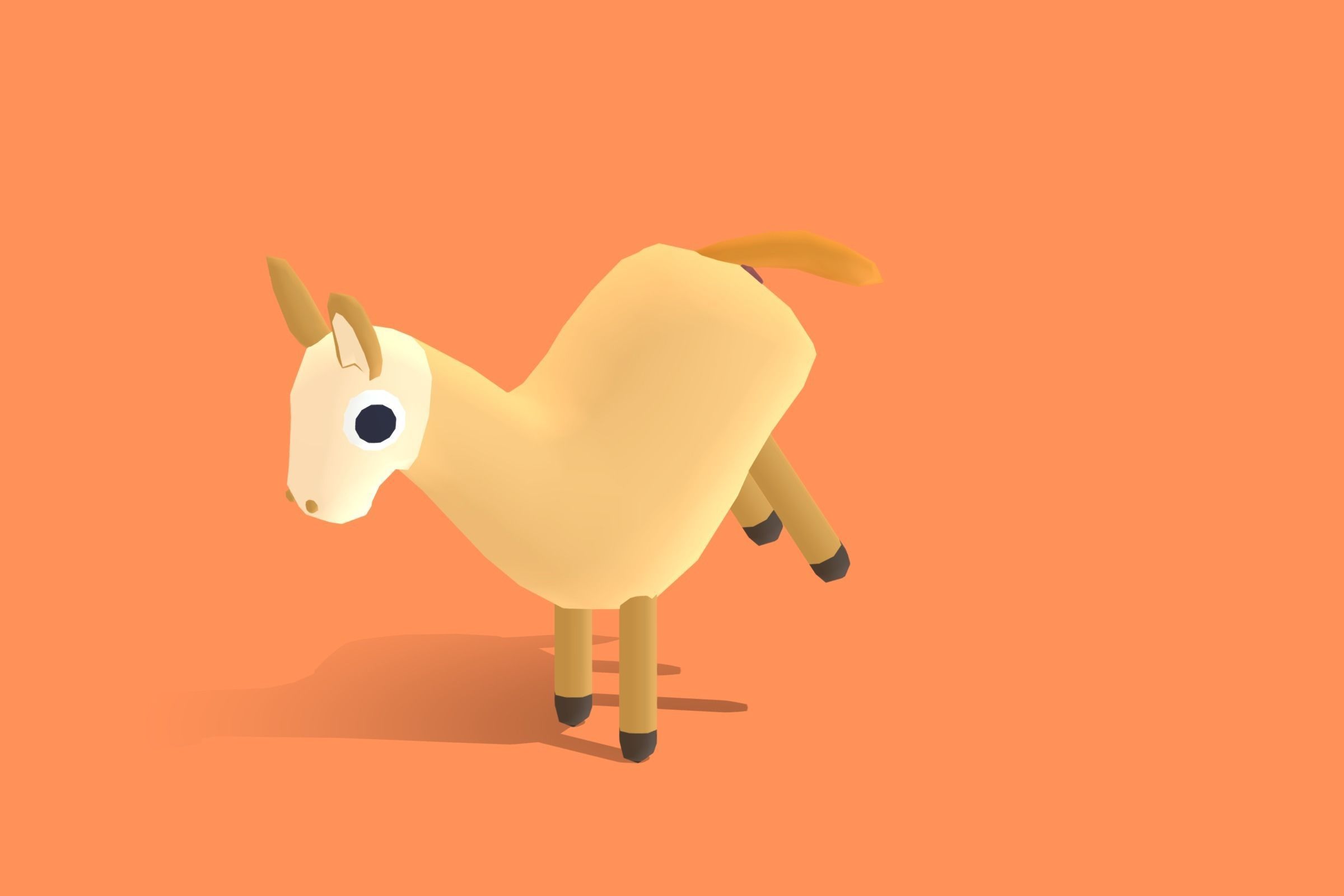 Llama - Quirky Series Low-poly 3D model_4