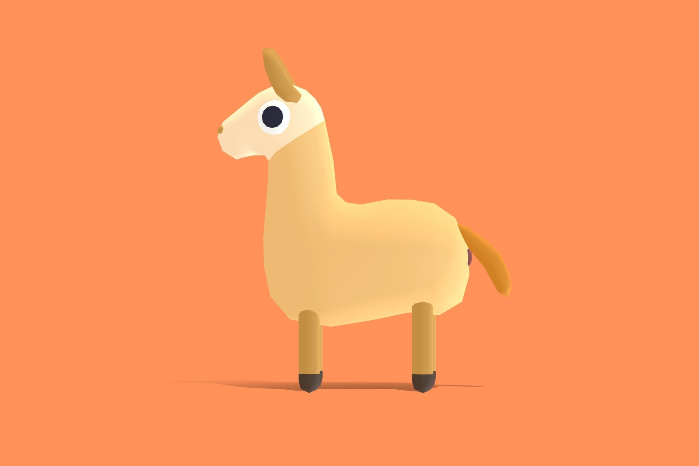 Llama - Quirky Series Low-poly 3D model_2
