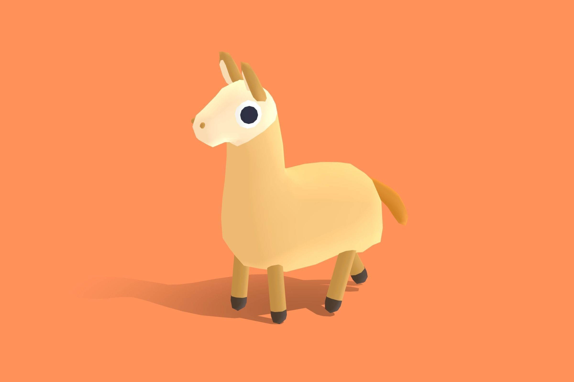 Llama - Quirky Series Low-poly 3D model_6
