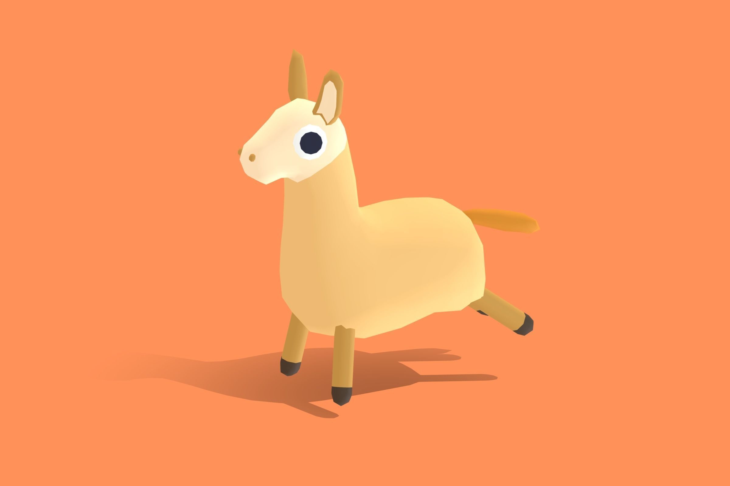 Llama - Quirky Series Low-poly 3D model_3