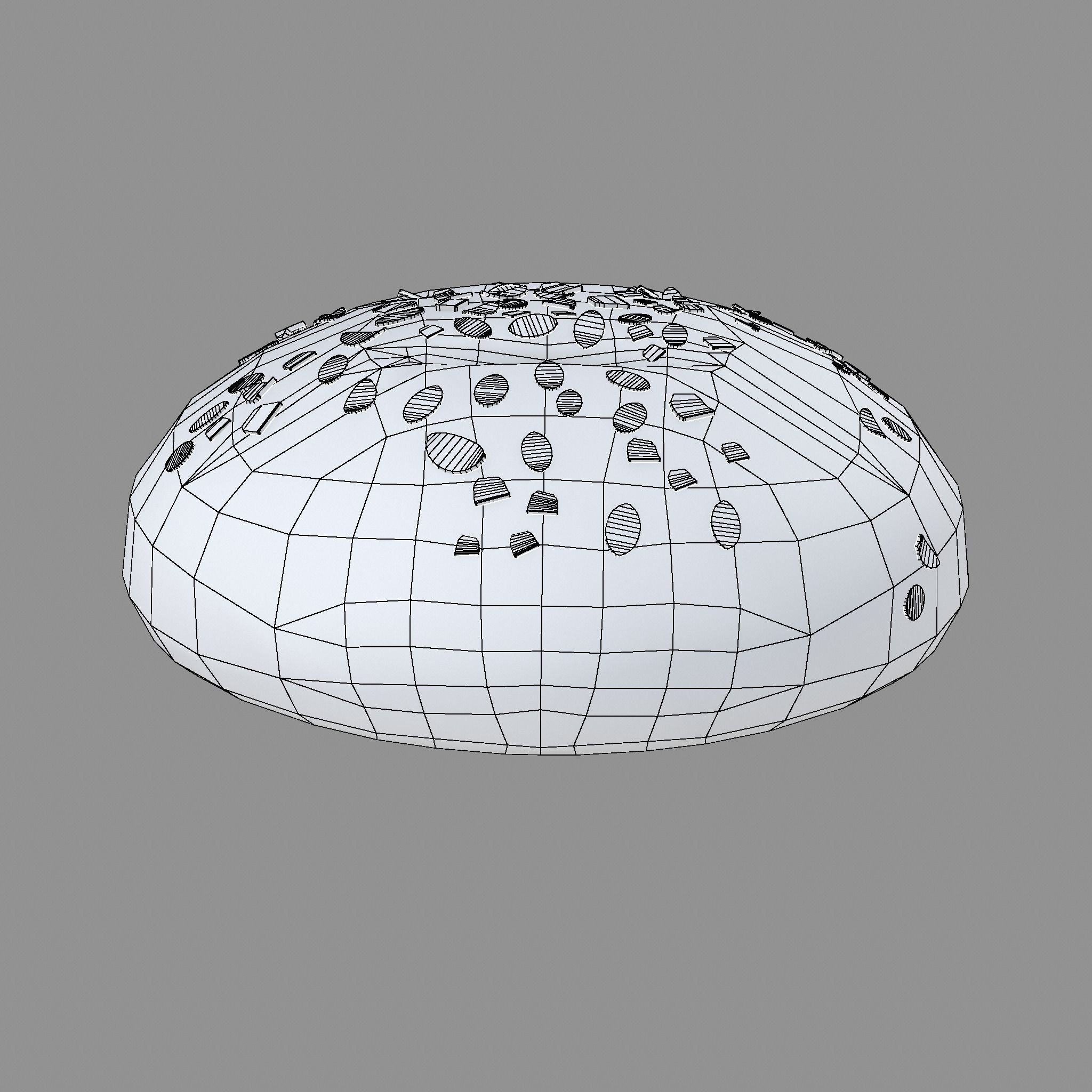 Medieval Style Oat Covered Stone Baked Bread Low-poly 3D model_34