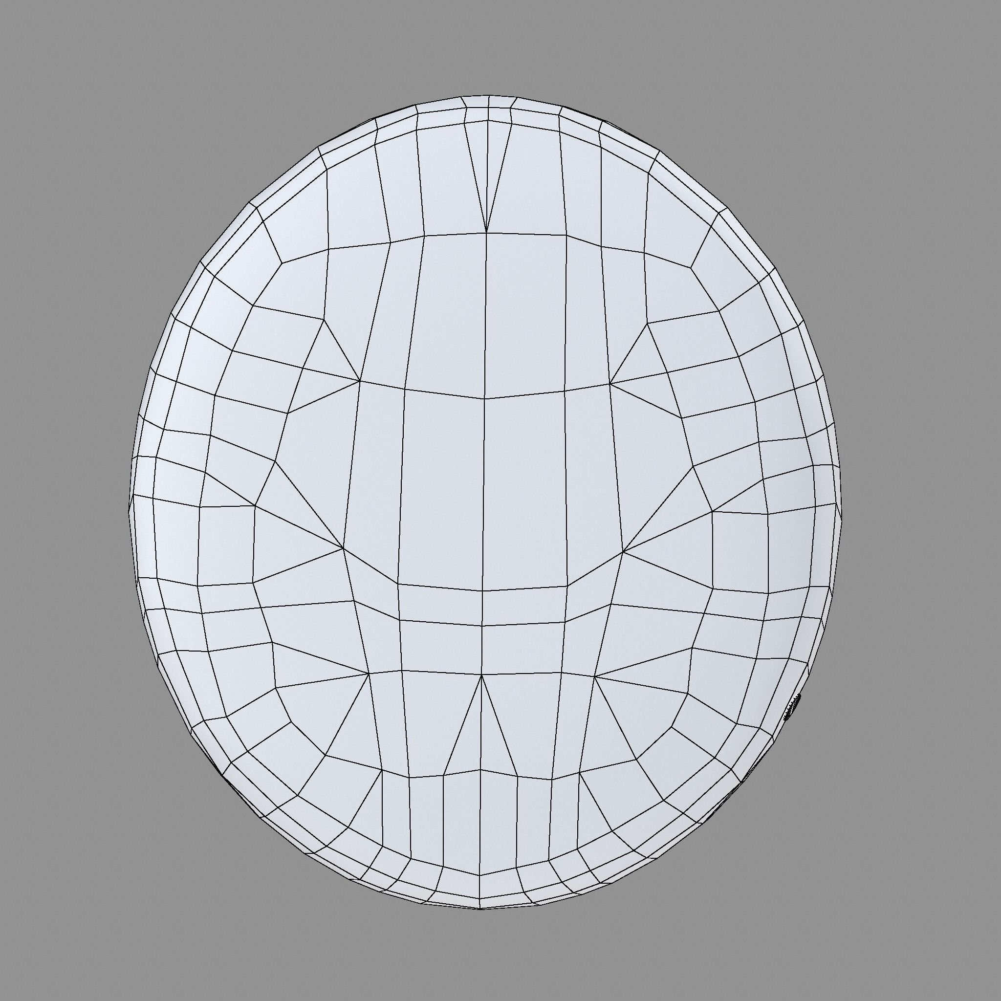 Medieval Style Oat Covered Stone Baked Bread Low-poly 3D model_36