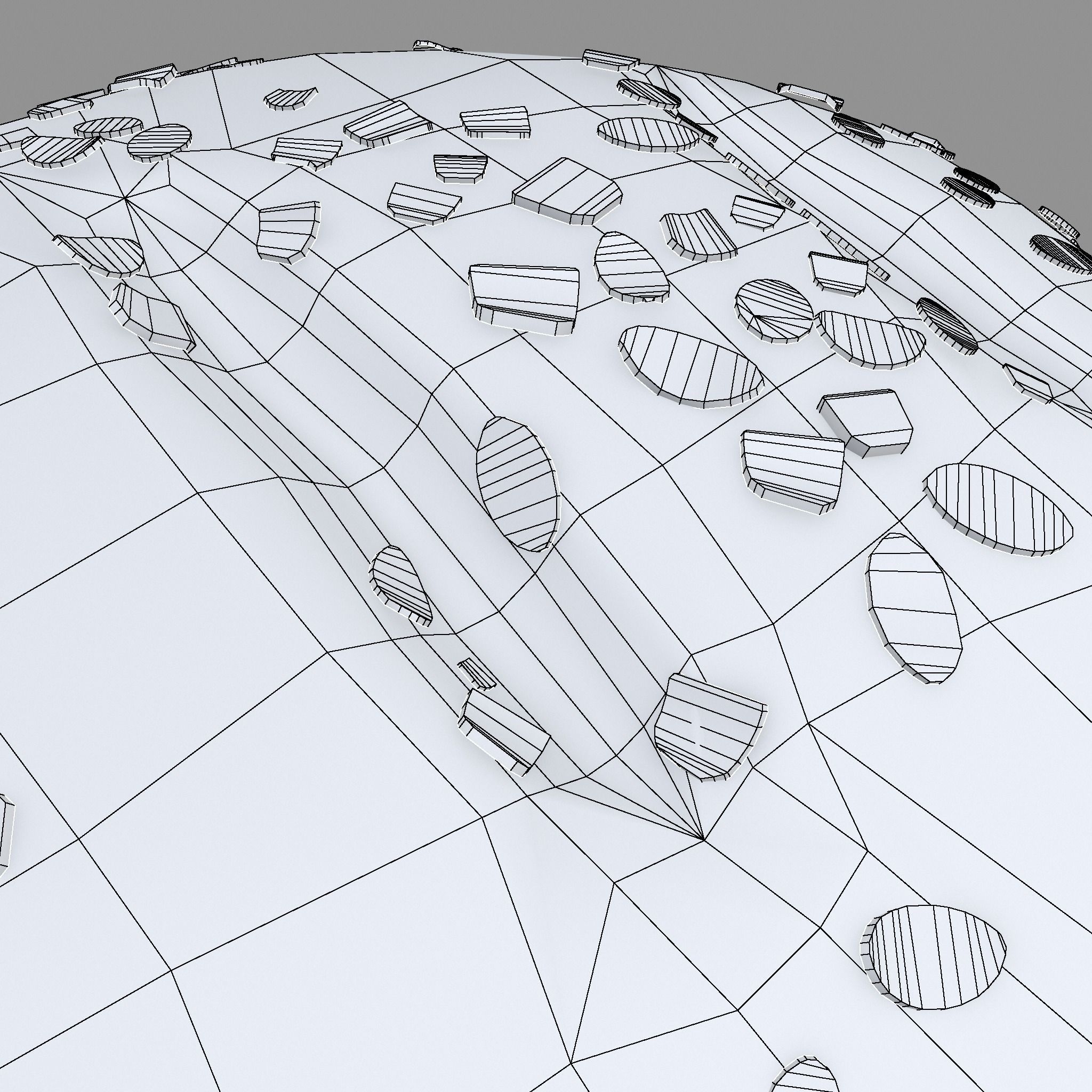 Medieval Style Oat Covered Stone Baked Bread Low-poly 3D model_40