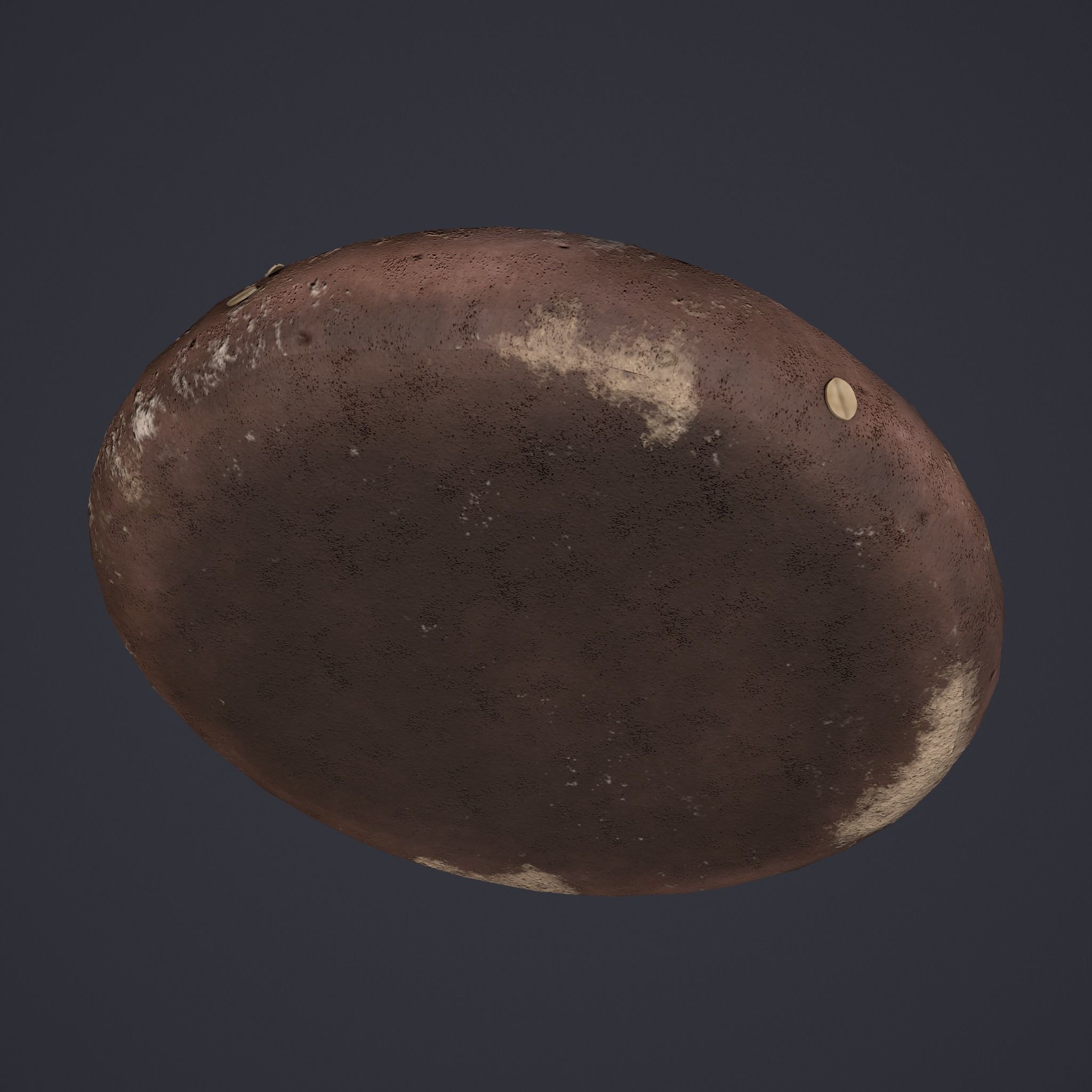 Medieval Style Oat Covered Stone Baked Bread Low-poly 3D model_15