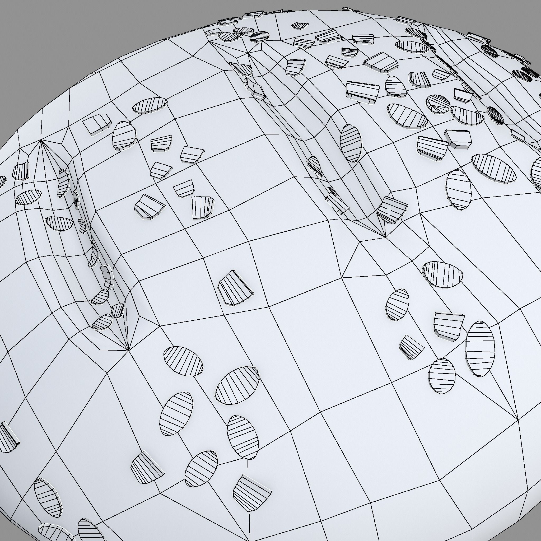 Medieval Style Oat Covered Stone Baked Bread Low-poly 3D model_31