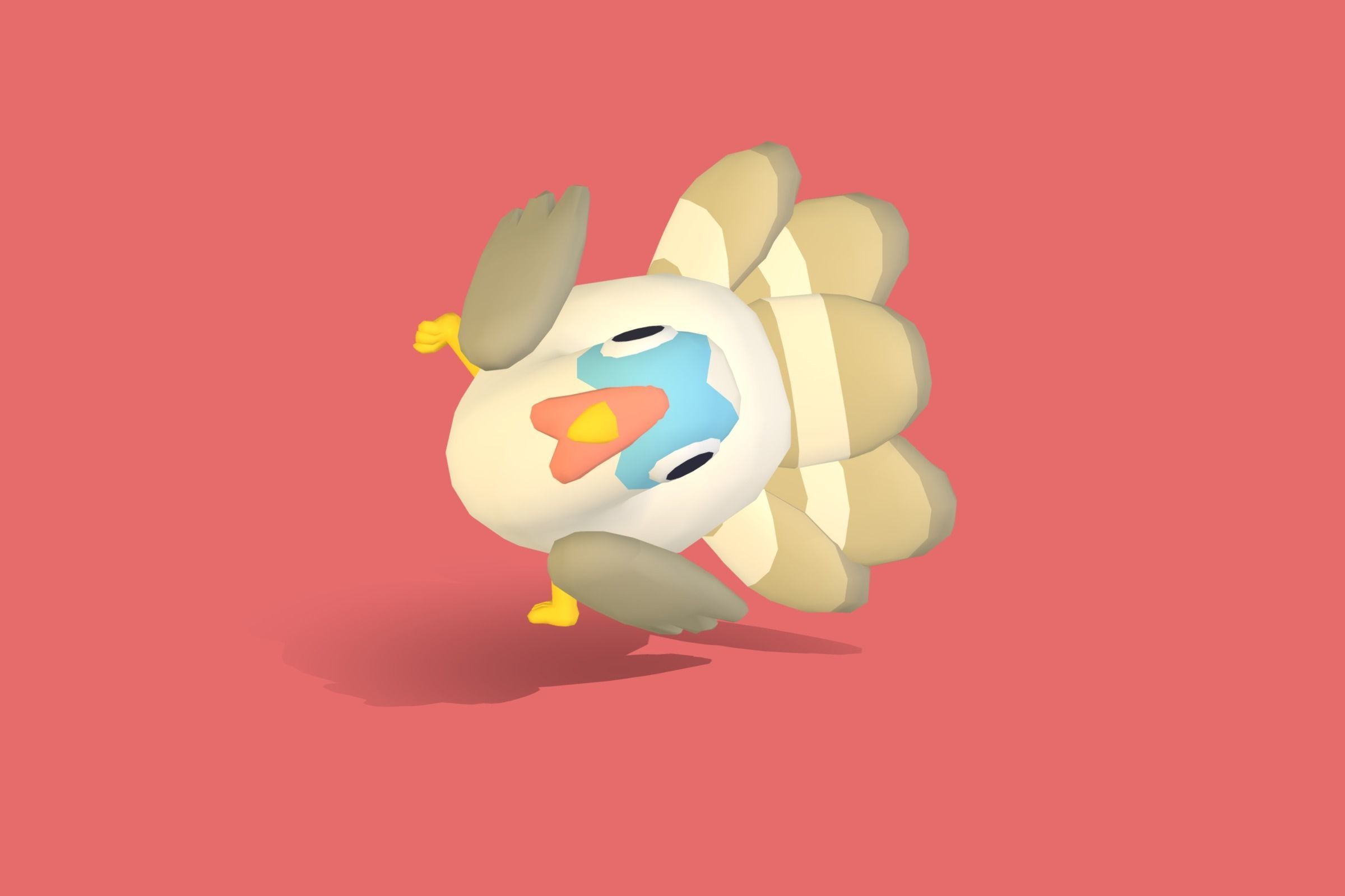 Turkey - Quirky Series Low-poly 3D model_7