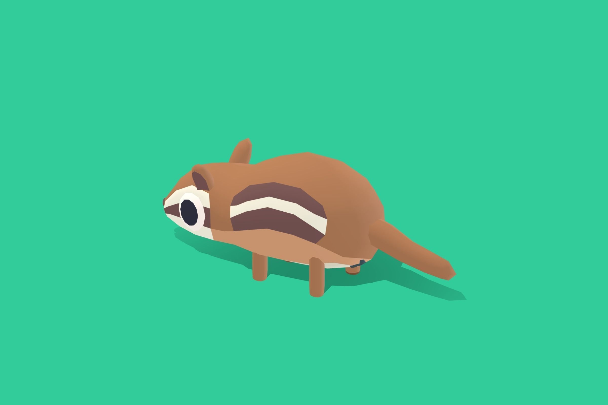 Chipmunk - Quirky Series Low-poly 3D model_1