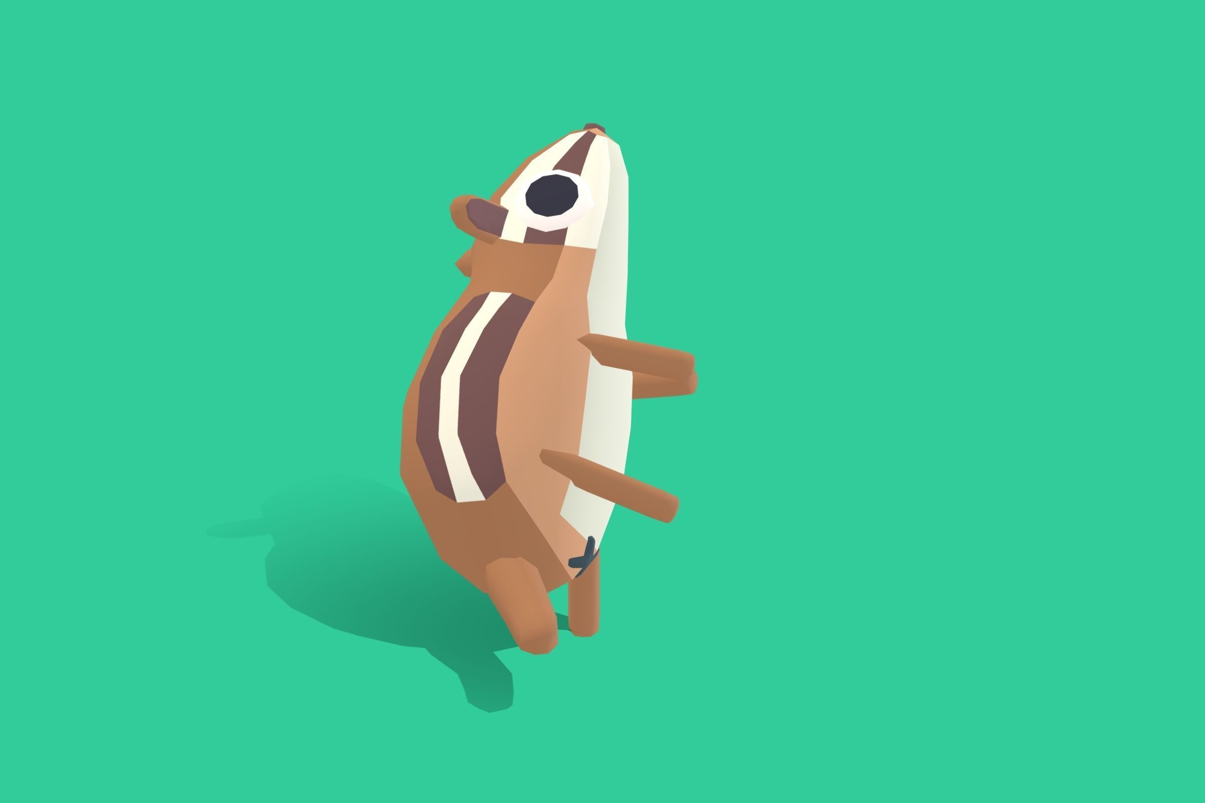 Chipmunk - Quirky Series Low-poly 3D model_7