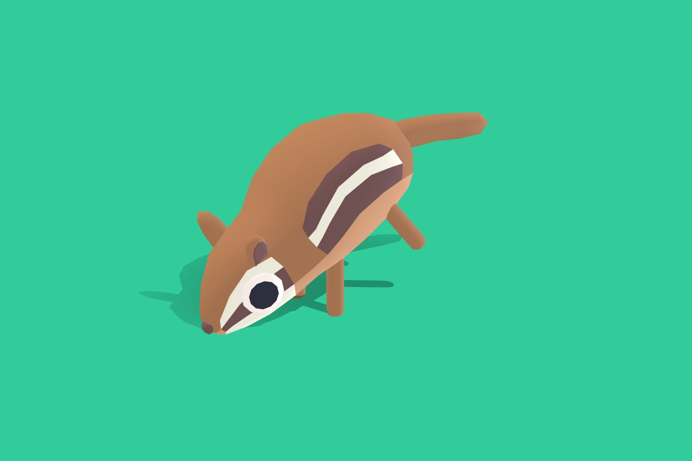 Chipmunk - Quirky Series Low-poly 3D model_6
