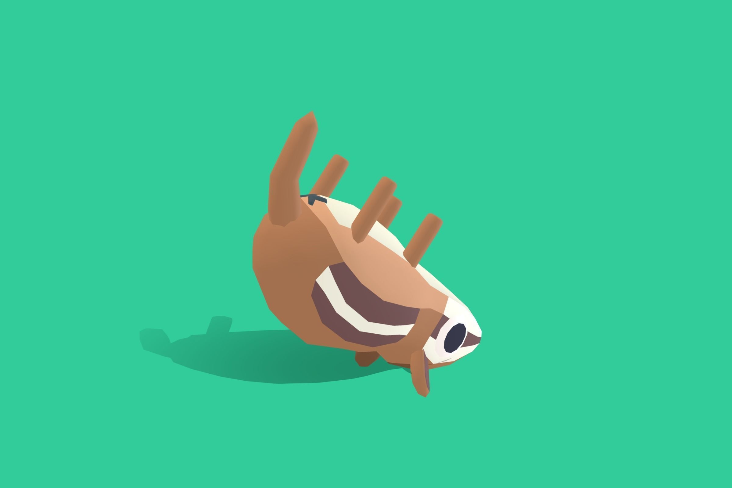 Chipmunk - Quirky Series Low-poly 3D model_5