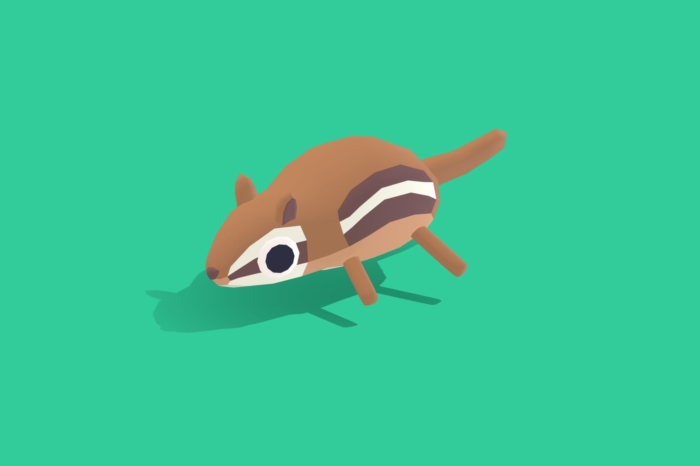 Chipmunk - Quirky Series Low-poly 3D model_3