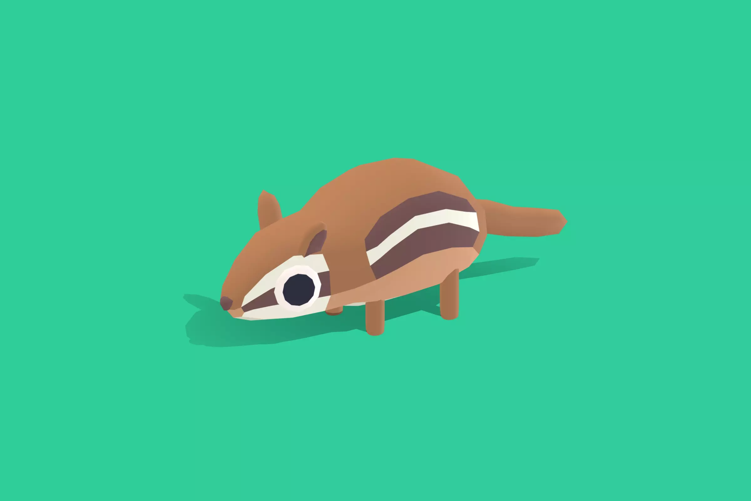Chipmunk - Quirky Series Low-poly 3D model_0