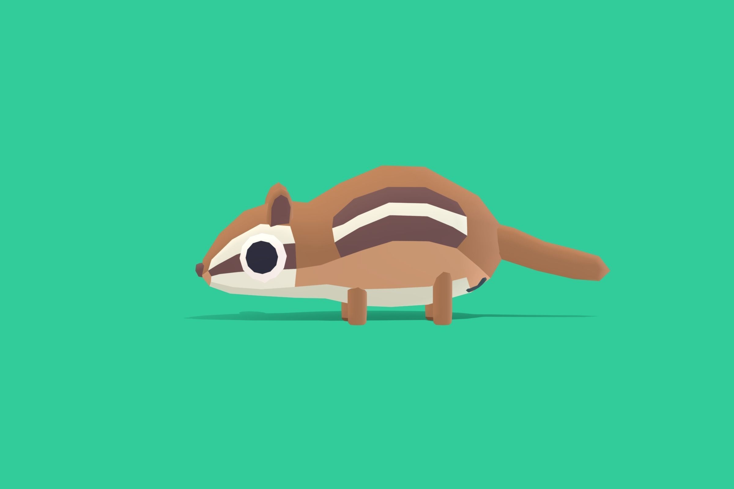 Chipmunk - Quirky Series Low-poly 3D model_2