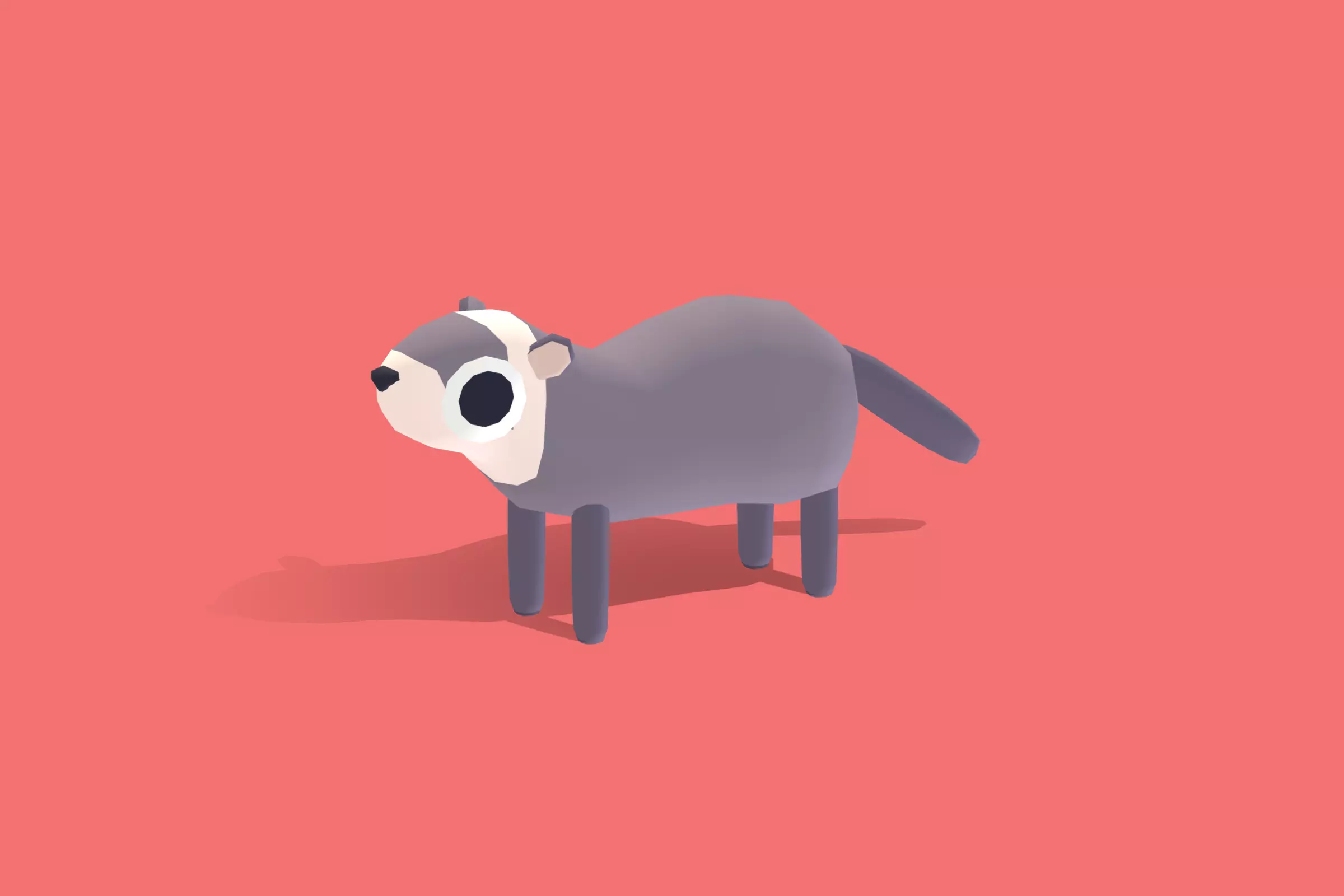 Ferret - Quirky Series Low-poly 3D model_0