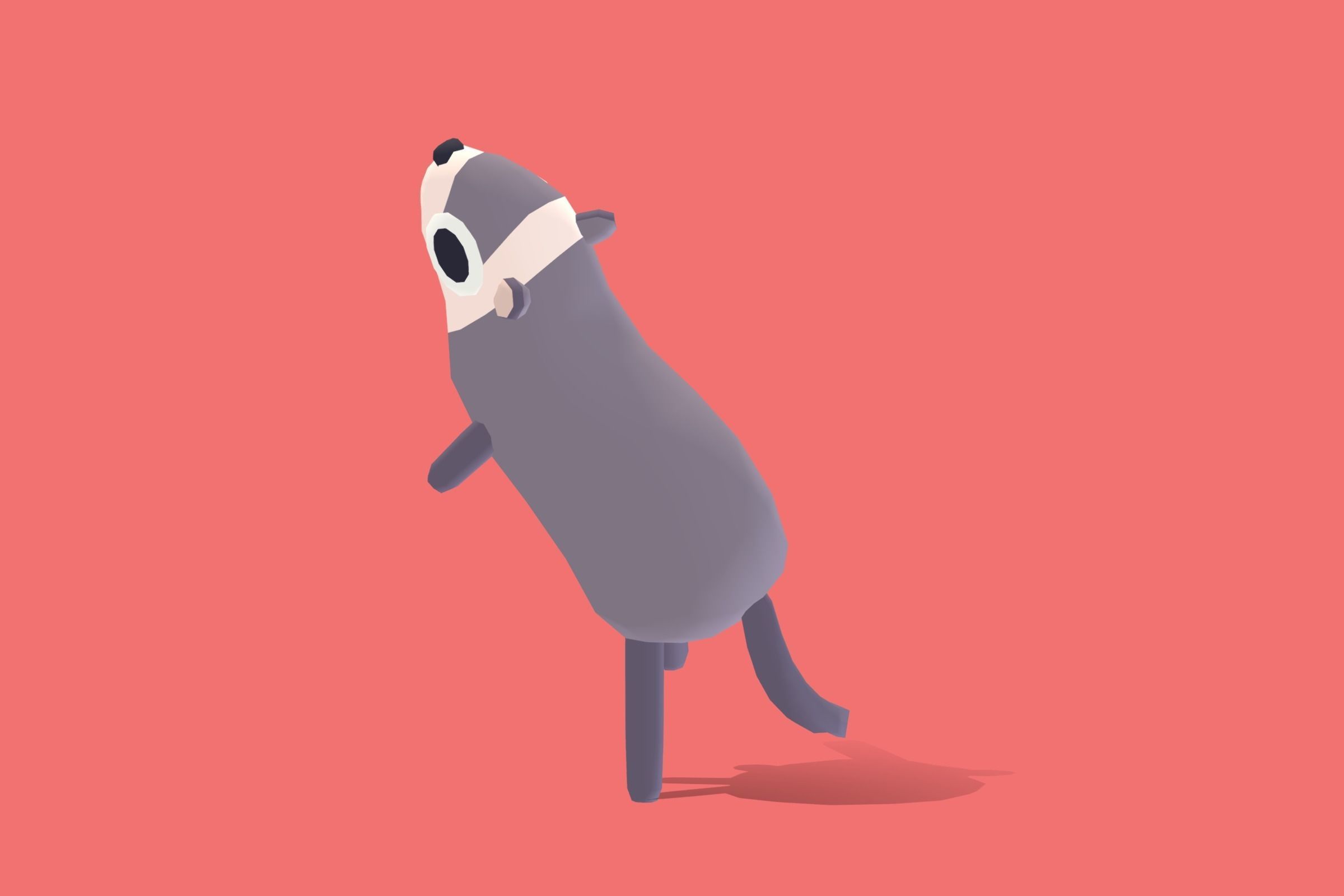 Ferret - Quirky Series Low-poly 3D model_7