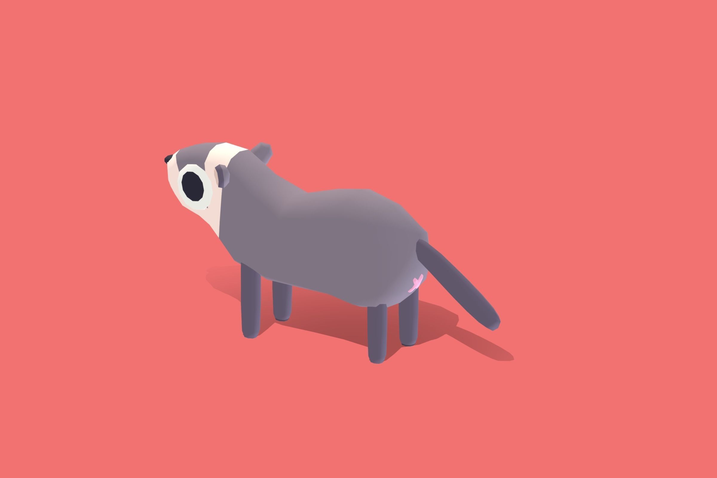 Ferret - Quirky Series Low-poly 3D model_1
