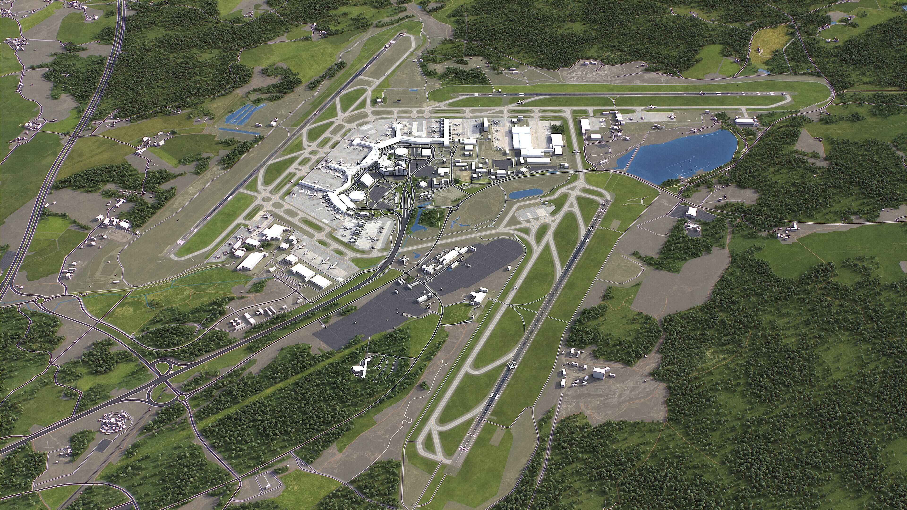 Stockholm Arlanda Airport Low-poly 3D model_4