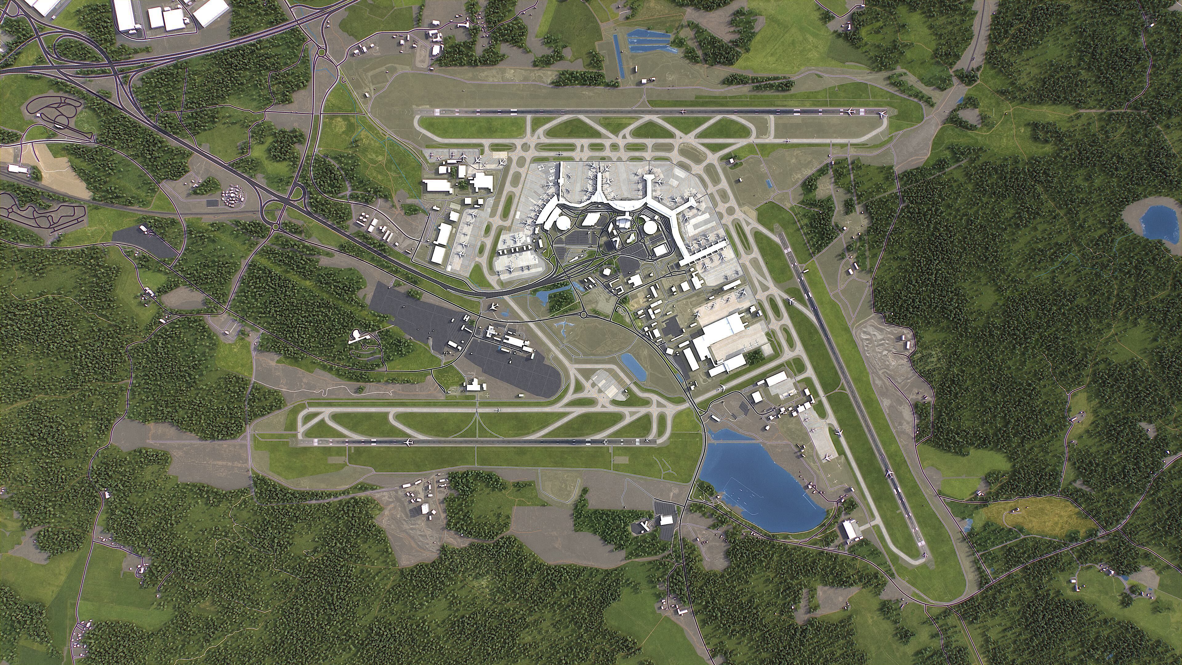 Stockholm Arlanda Airport Low-poly 3D model_9