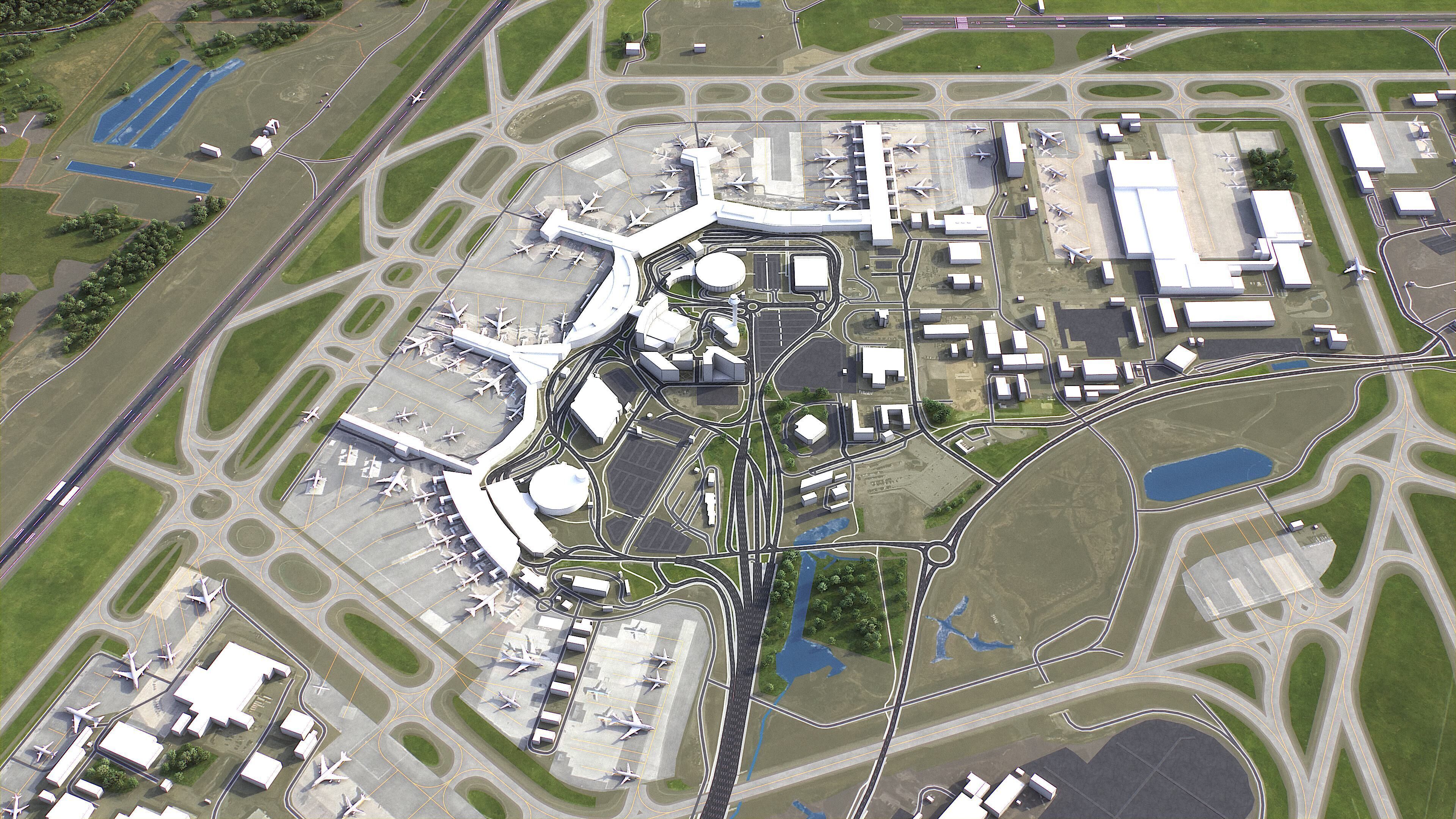 Stockholm Arlanda Airport Low-poly 3D model_5