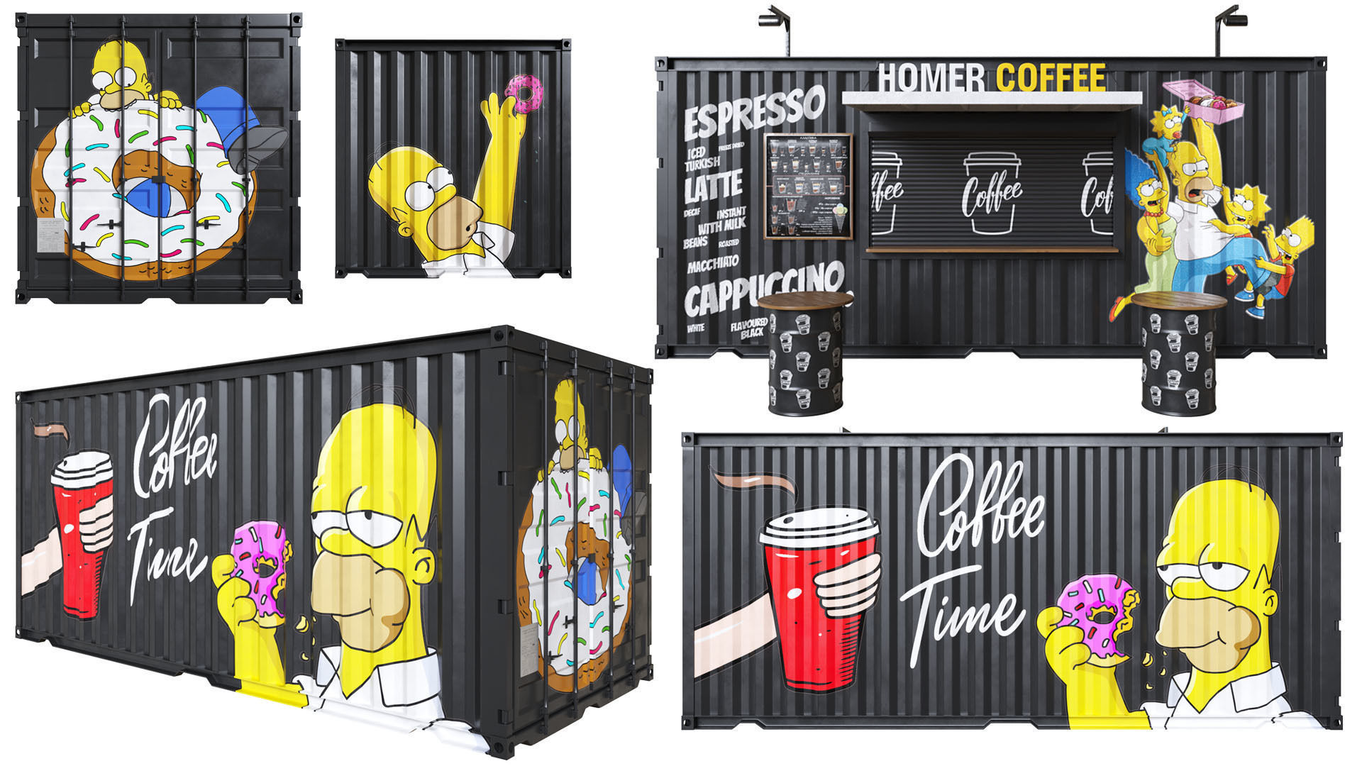 Coffee Shop Container 3D model_1