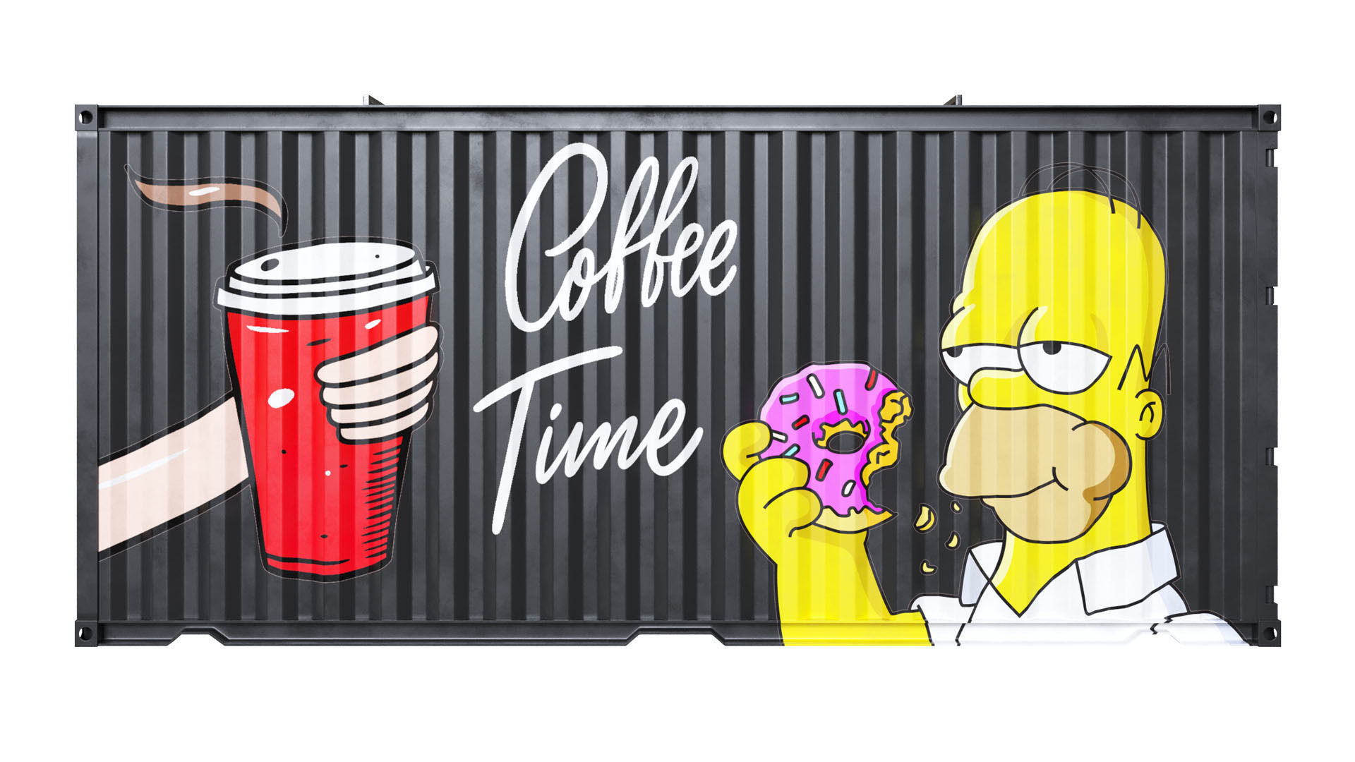 Coffee Shop Container 3D model_3