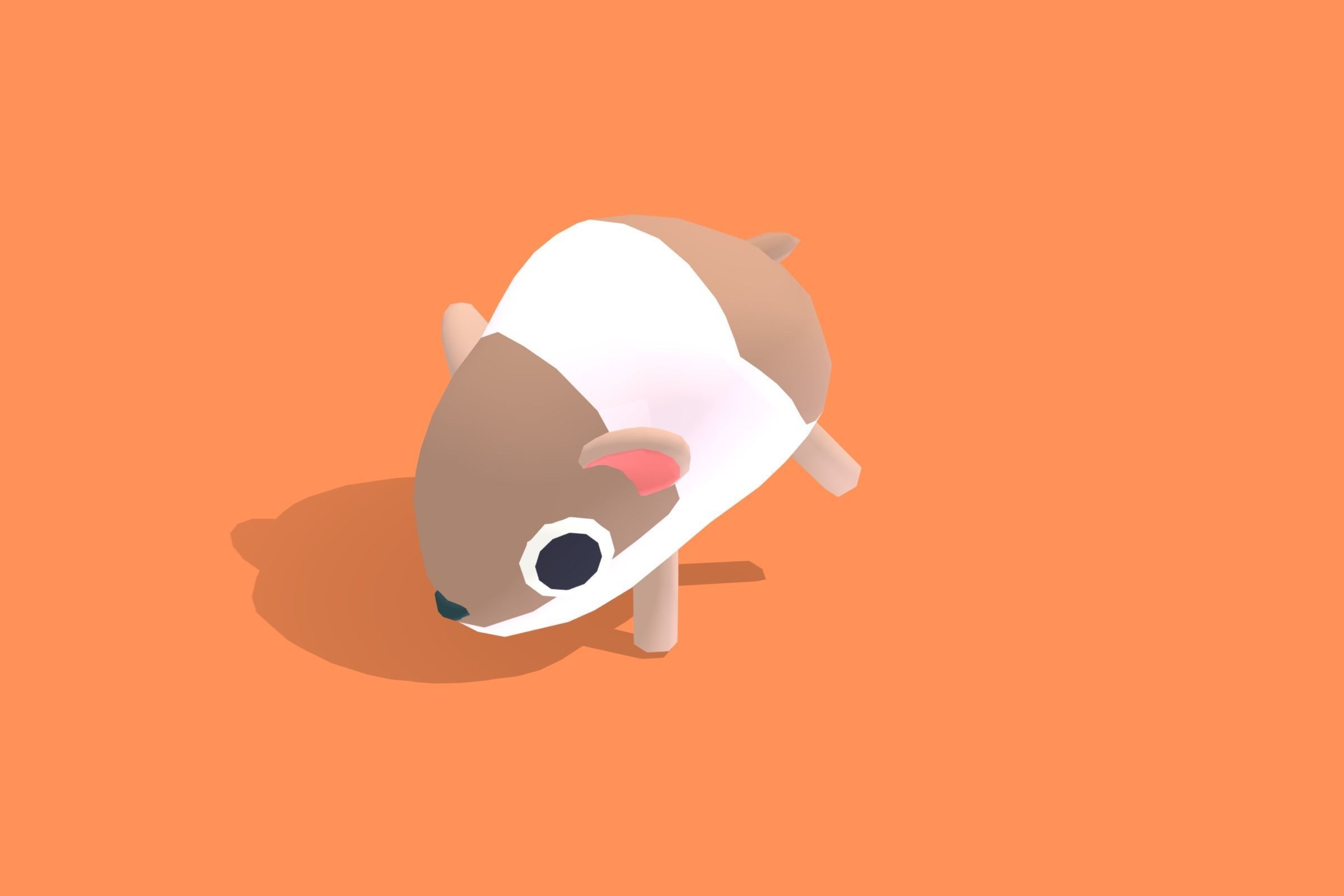 Hamster - Quirky Series Low-poly 3D model_7