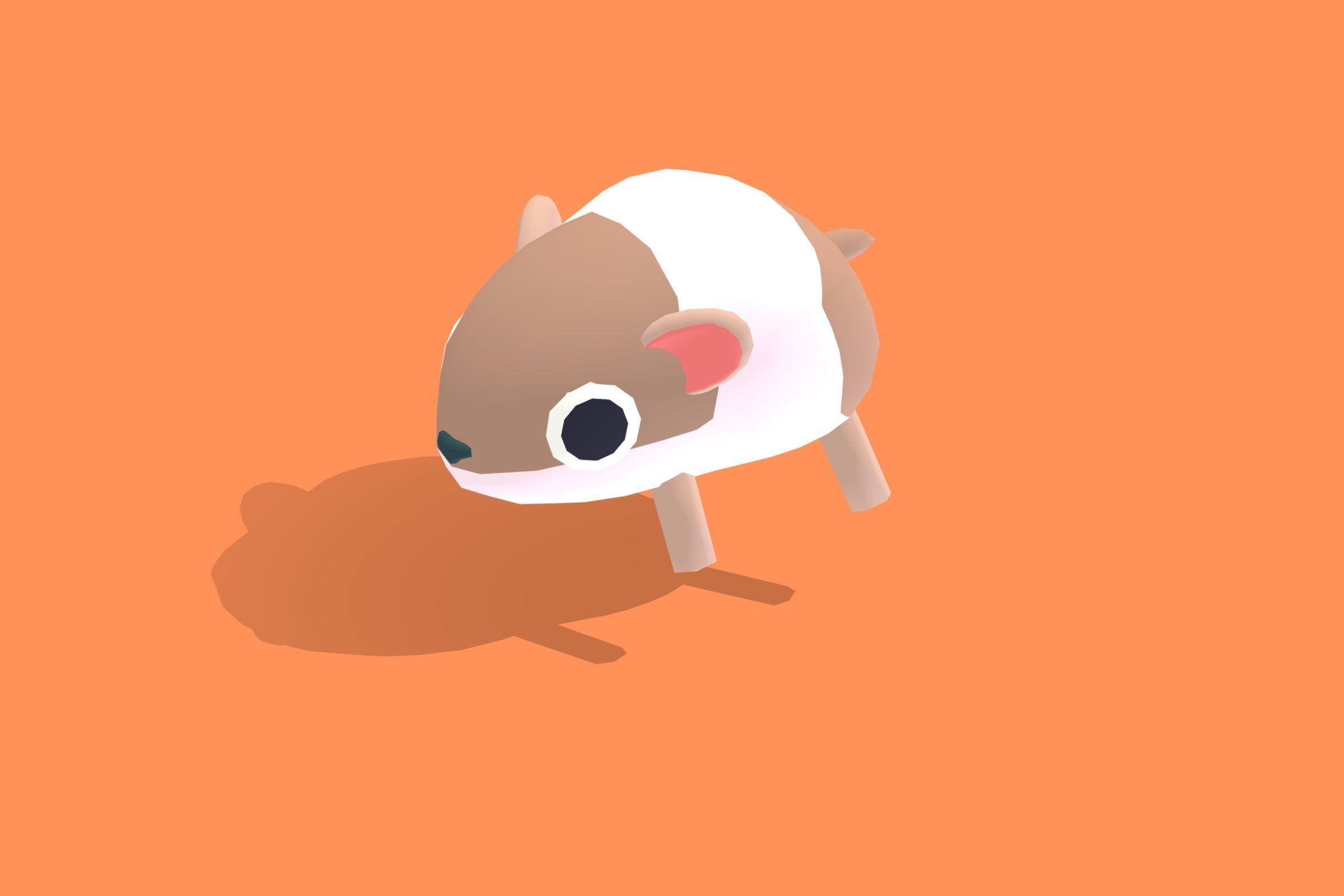 Hamster - Quirky Series Low-poly 3D model_3