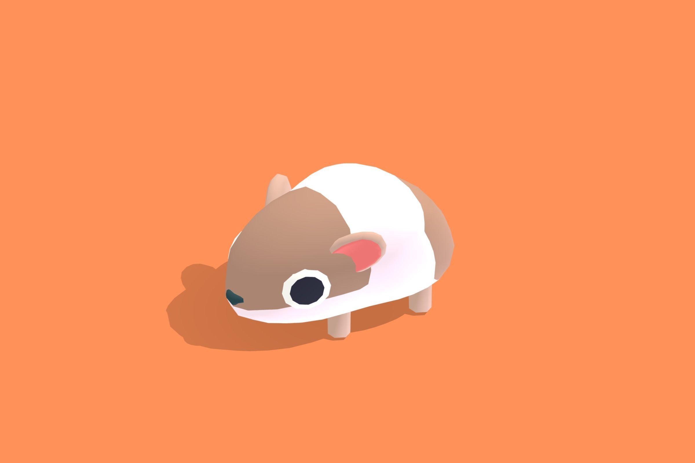 Hamster - Quirky Series Low-poly 3D model_4