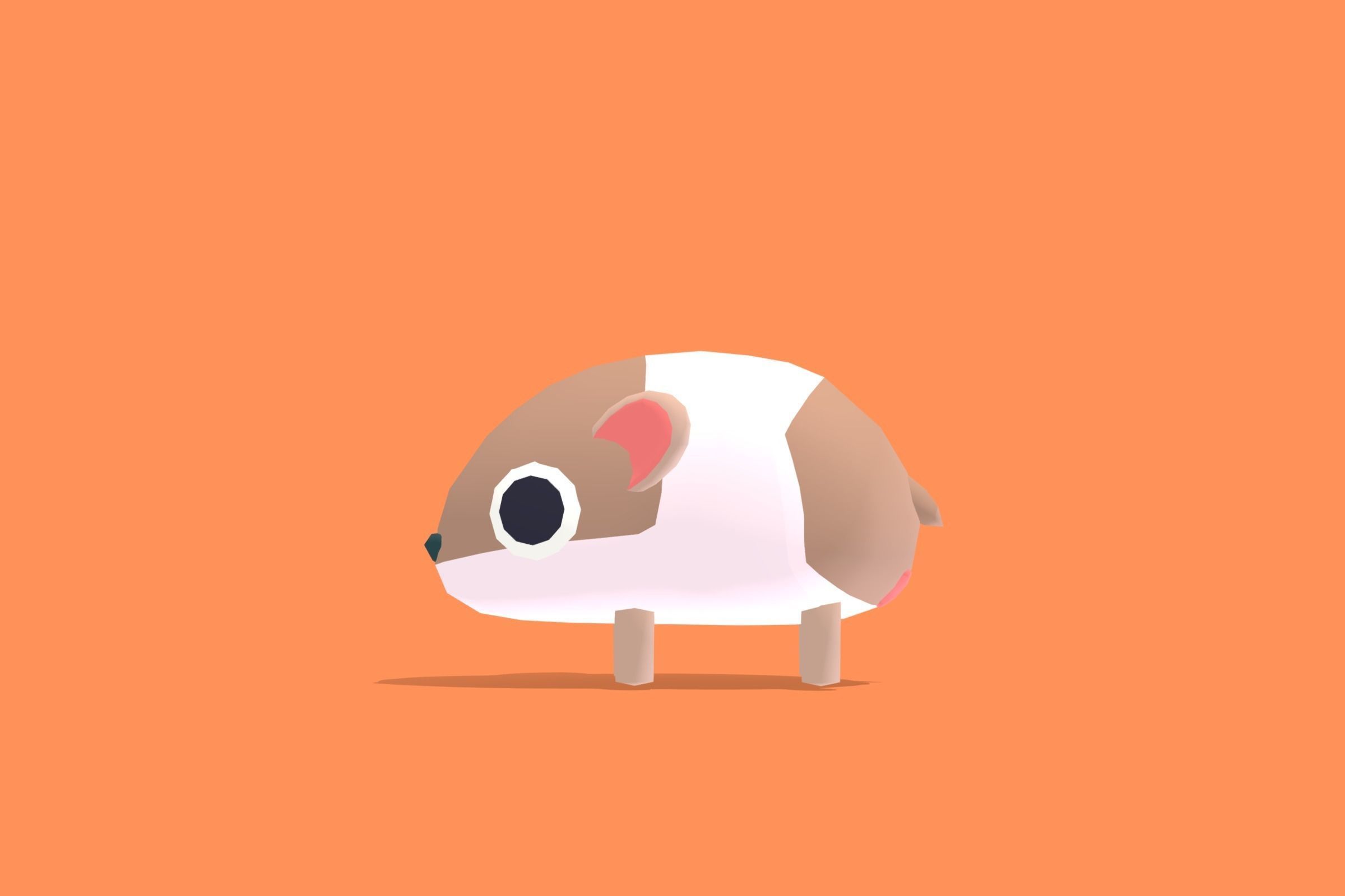 Hamster - Quirky Series Low-poly 3D model_2