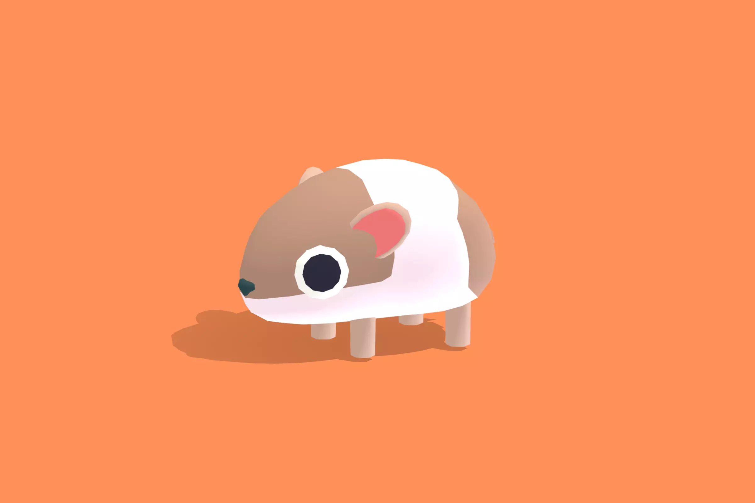 Hamster - Quirky Series Low-poly 3D model_0