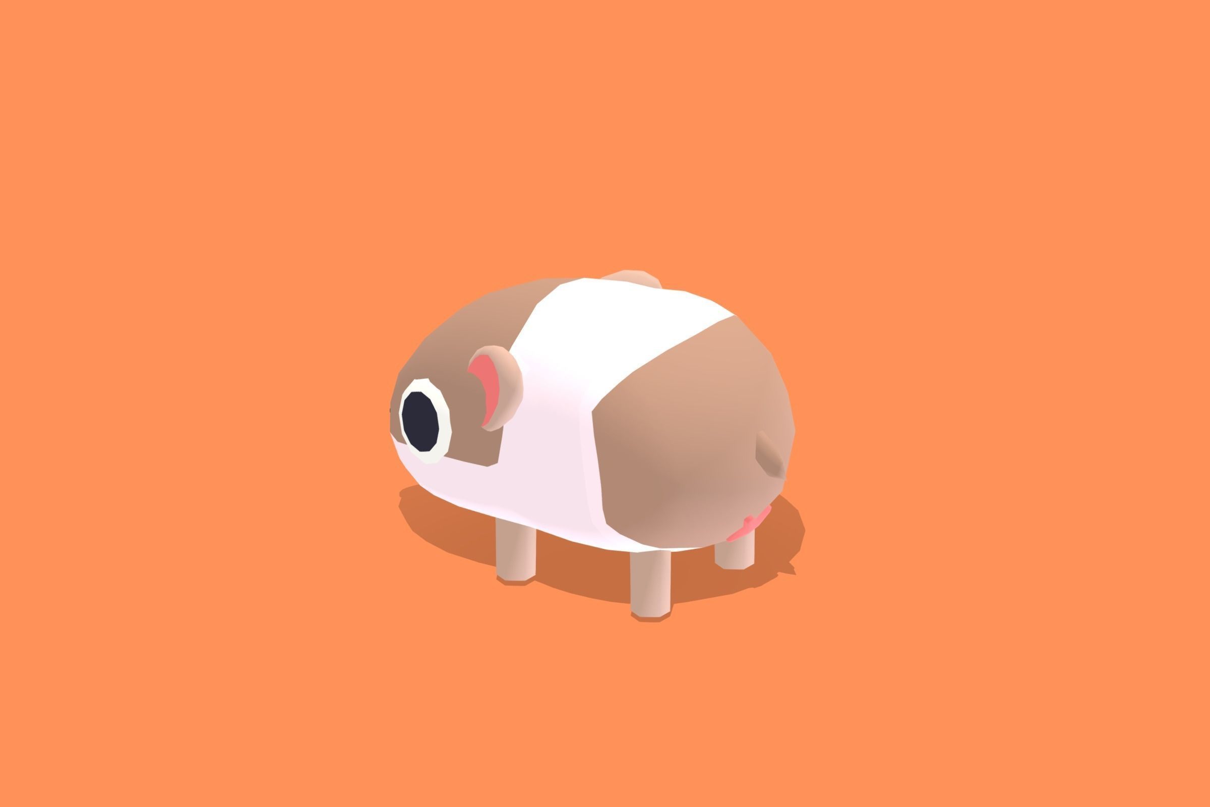 Hamster - Quirky Series Low-poly 3D model_1
