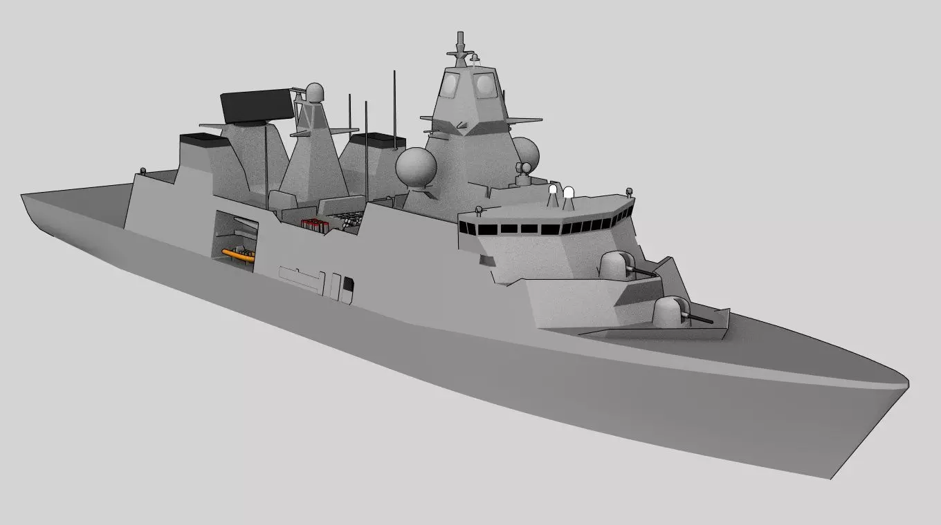 FFG Iver Huitfeldt class Low-poly 3D model_0