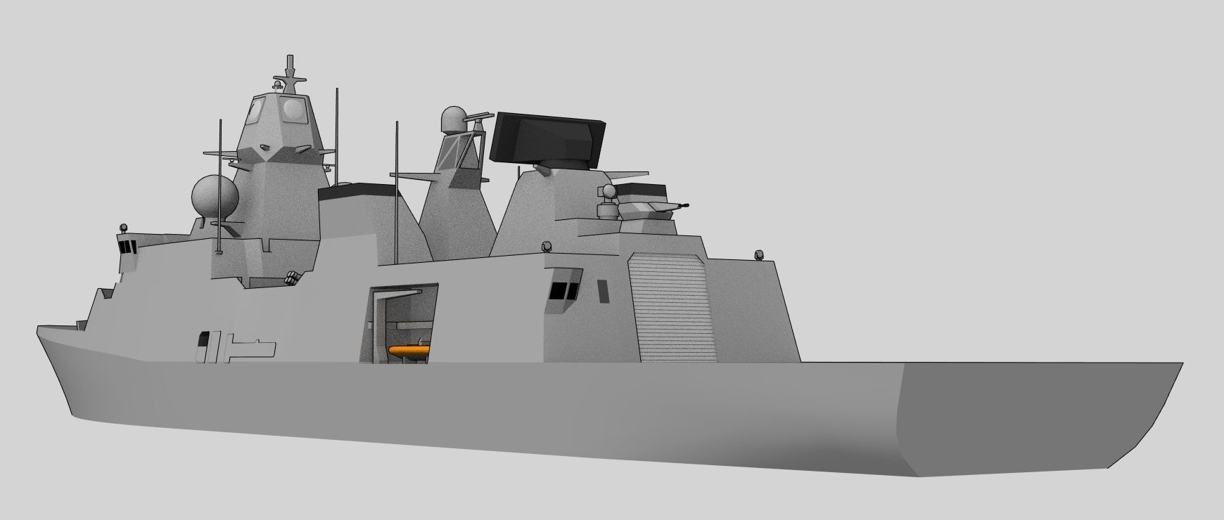 FFG Iver Huitfeldt class Low-poly 3D model_4