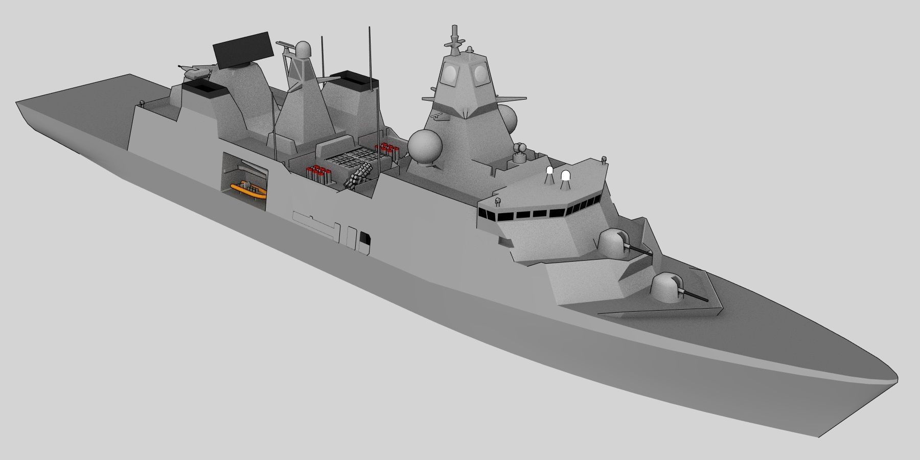 FFG Iver Huitfeldt class Low-poly 3D model_1