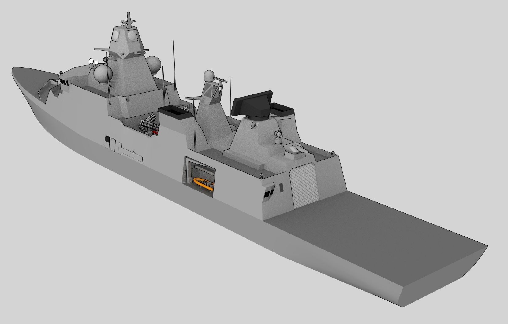FFG Iver Huitfeldt class Low-poly 3D model_3