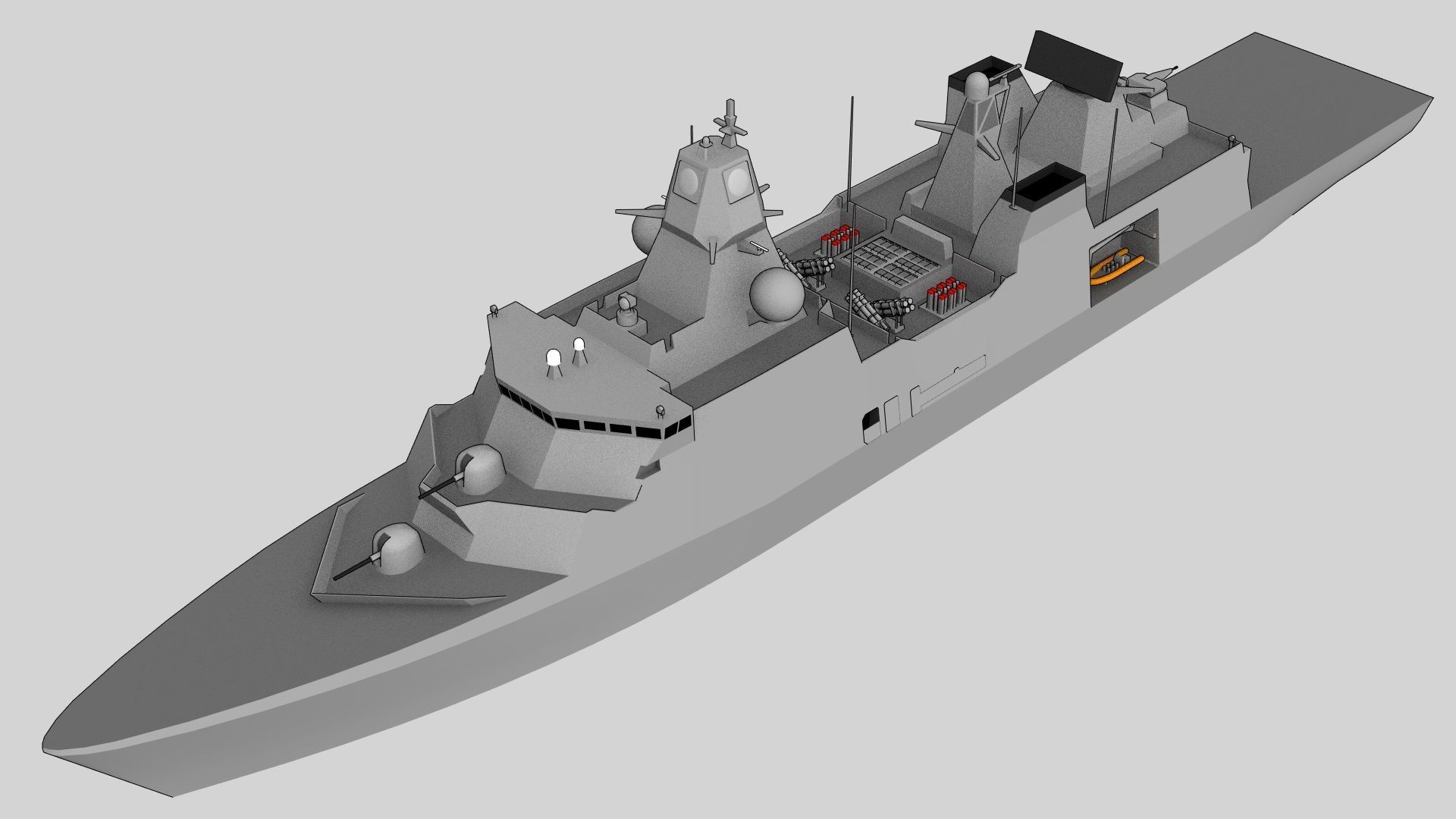 FFG Iver Huitfeldt class Low-poly 3D model_5