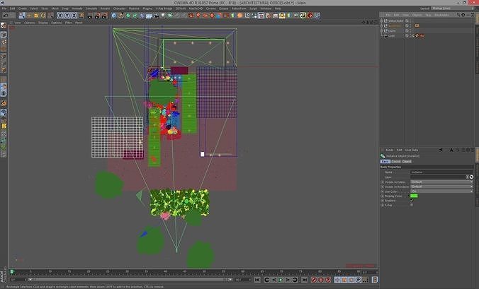 ARCHITECTURAL OFFICE ENTRANCE - Corona for Cinema4D Scene Files 3D model 7