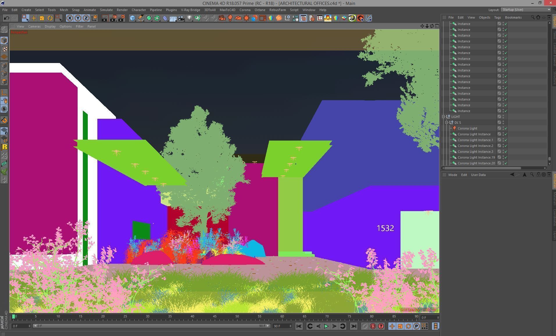 ARCHITECTURAL OFFICE ENTRANCE - Corona for Cinema4D Scene Files 3D model_3
