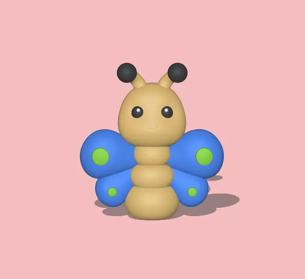 Cute Butterfly 3D print model