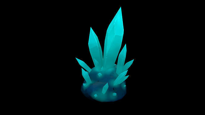 Stylized Crystal Rock Low-poly 3D model