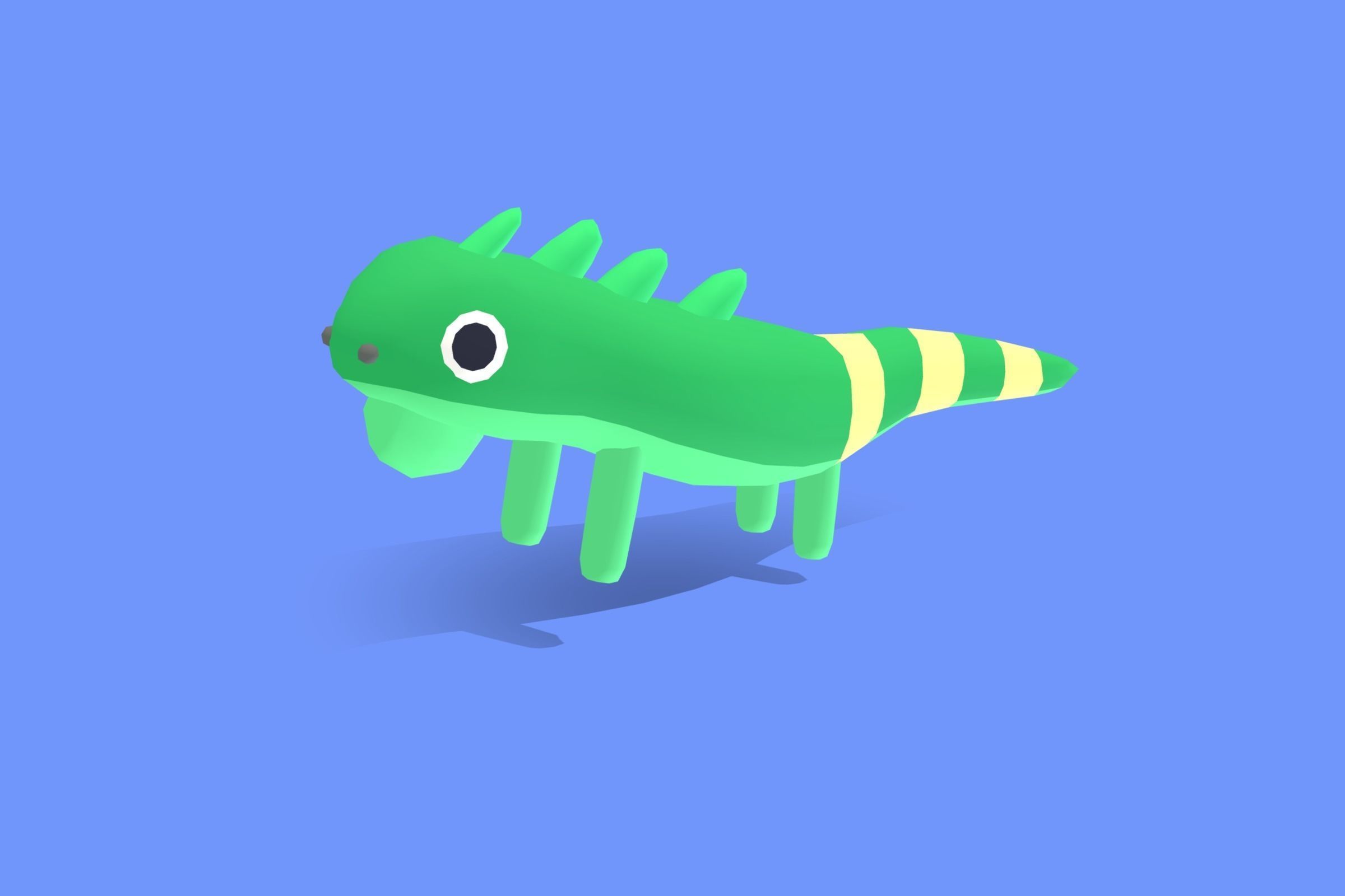 Iguana - Quirky Series Low-poly 3D model_5