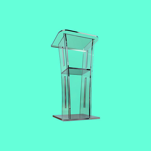 Long Glass Pulpit Low-poly 3D model
