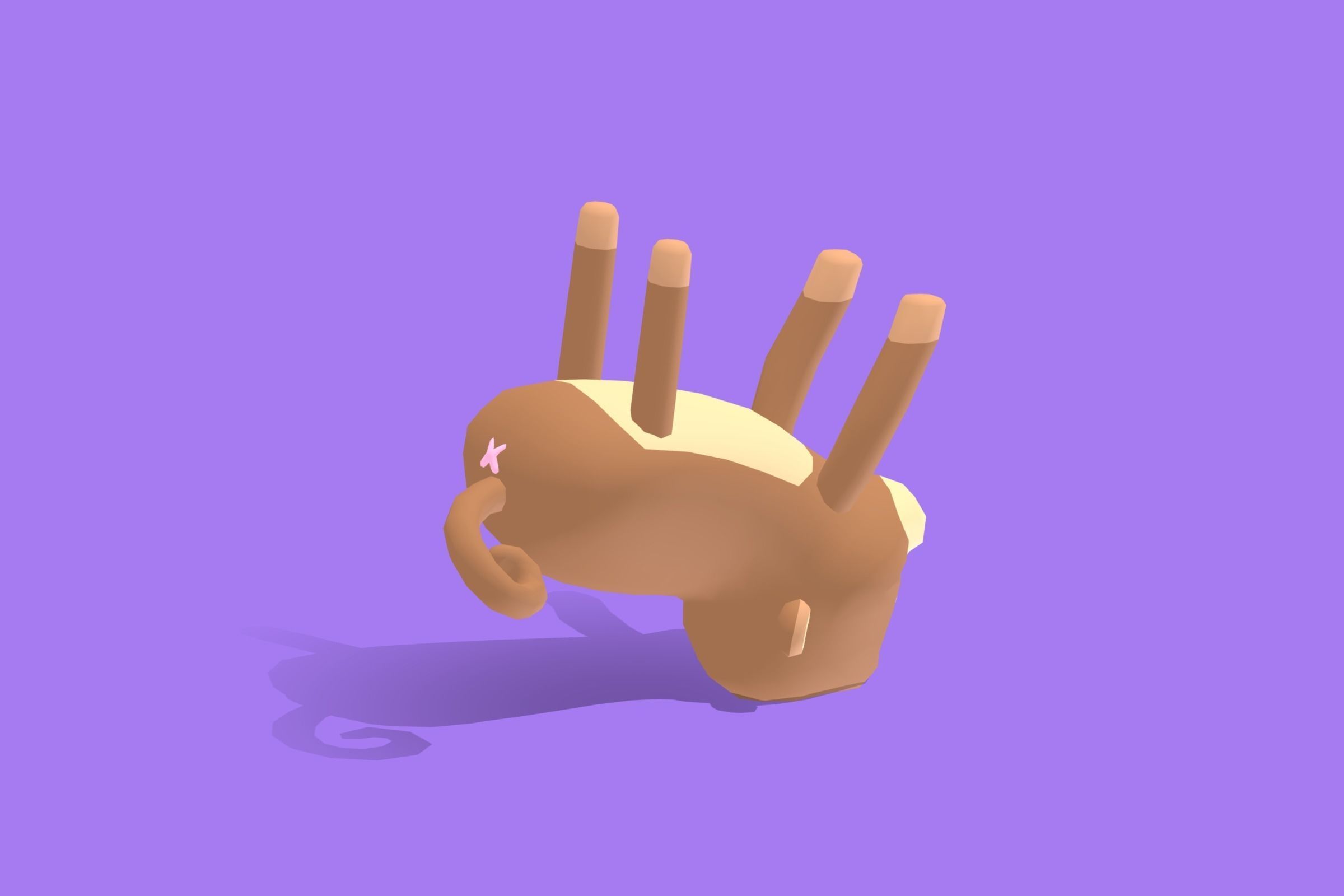 Monkey - Quirky Series Low-poly 3D model_5